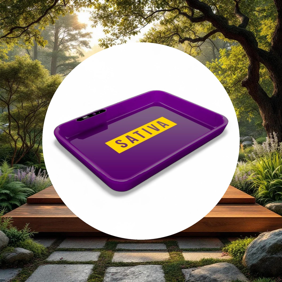 Dope Trays x Sativa -  purple background yellow logo - Image 5