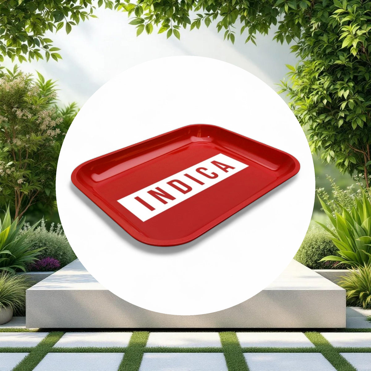 Large Dope Trays x Indica -  red background white logo - Image 2