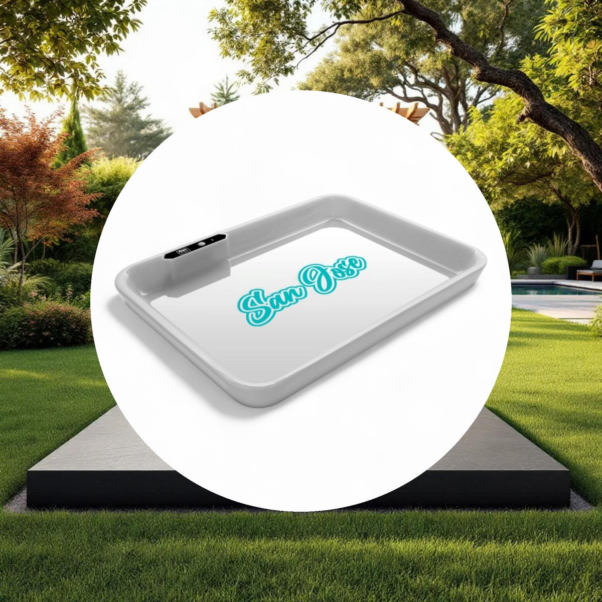 Dope Trays x San Jose – White Background Teal logo - Image 4