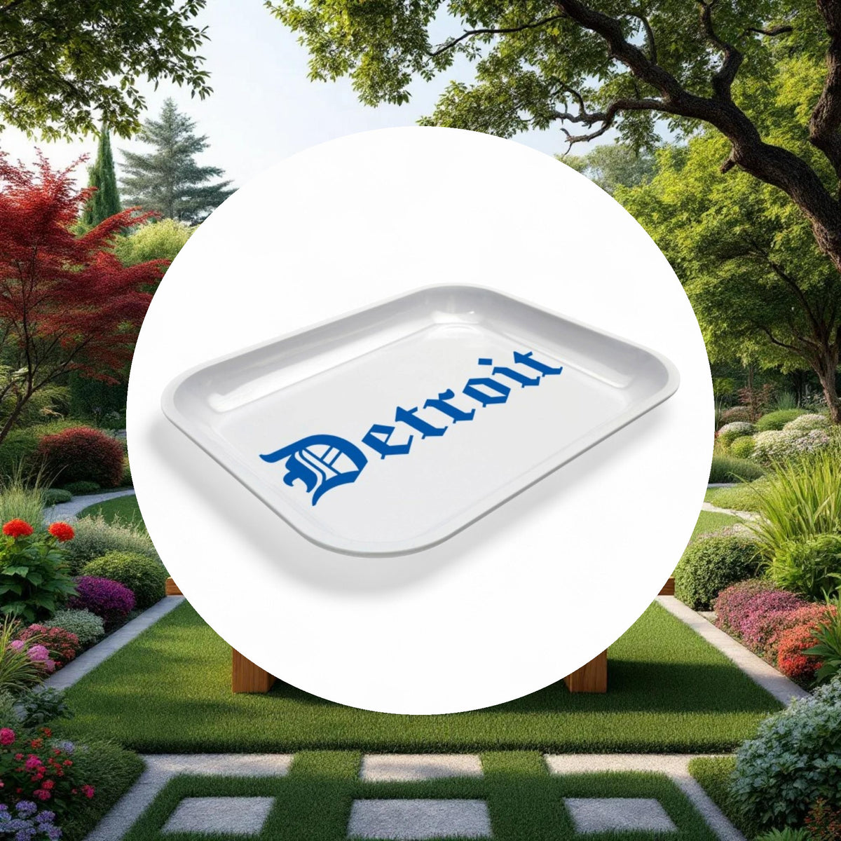 Large Dope Trays x Detroit White - background Blue logo - Image 4