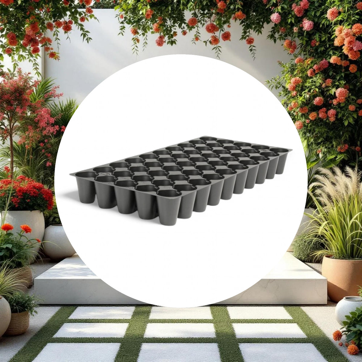 10" x 20" 50 Cell Round Propagation Tray - USA - Image 2