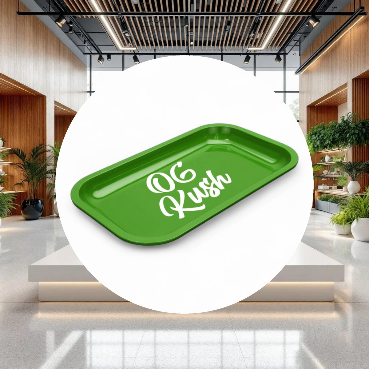 Med Dope Trays x OG Kush  -  Green background white logo - Image 3