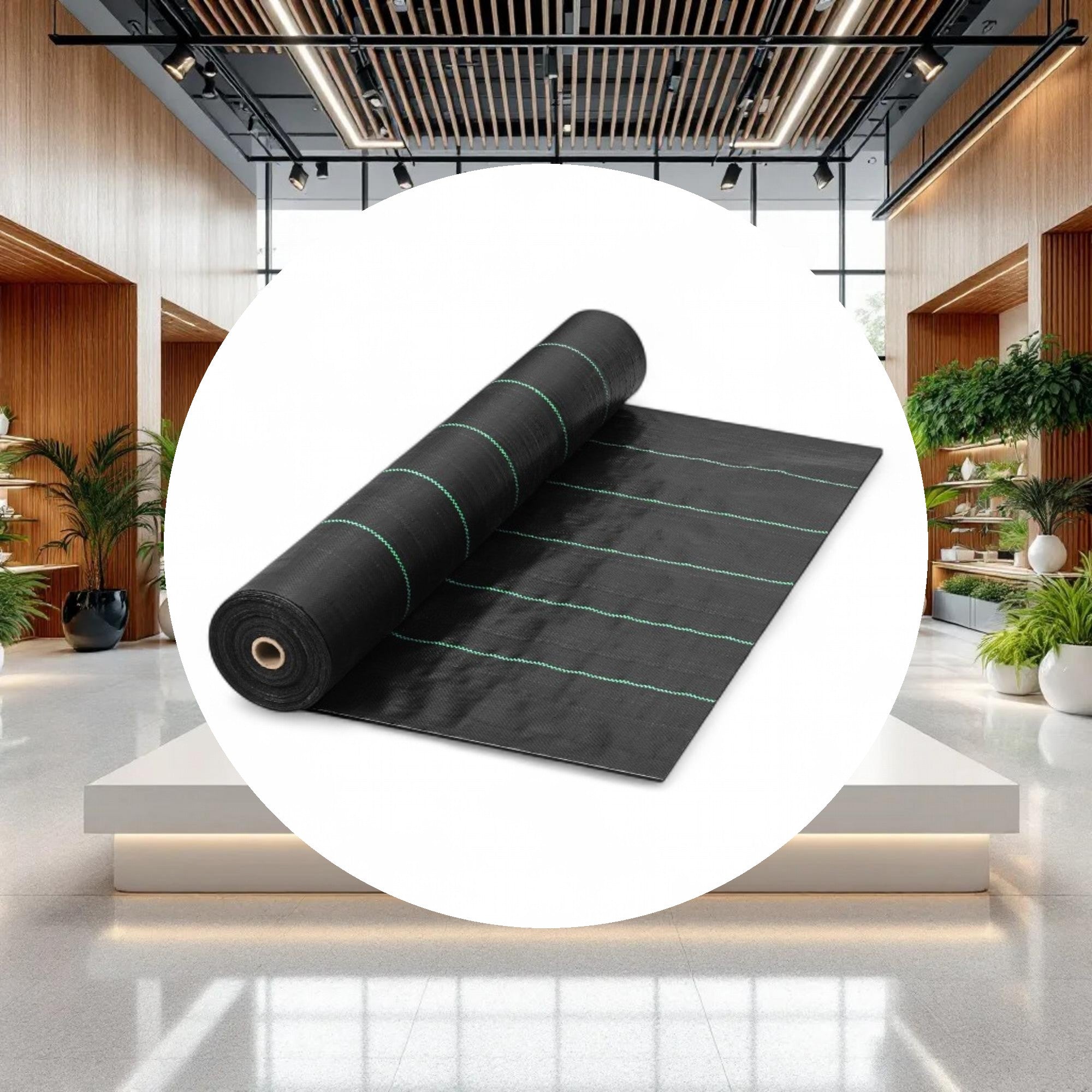 GROW1 Landscape Ground Cover Weed Mat Barrier Black 6ft x 300ft - Image 3