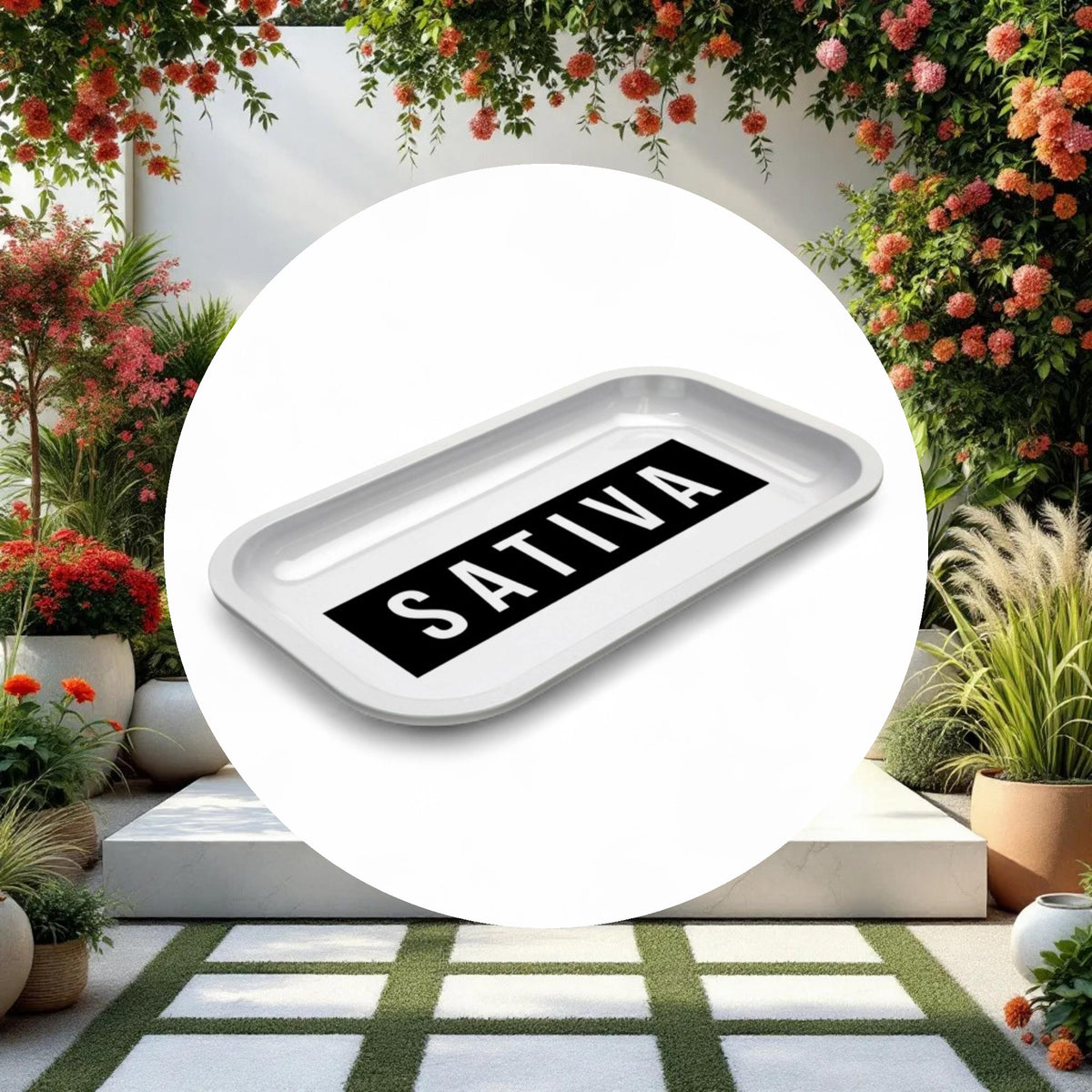 Med Dope Trays x Sativa – White background Black logo - Image 2