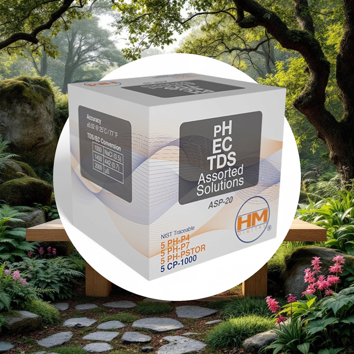 HM Digital 20 pack mix of 1000 ppm TDS, pH 4, pH7, pH storage solutions - Image 2