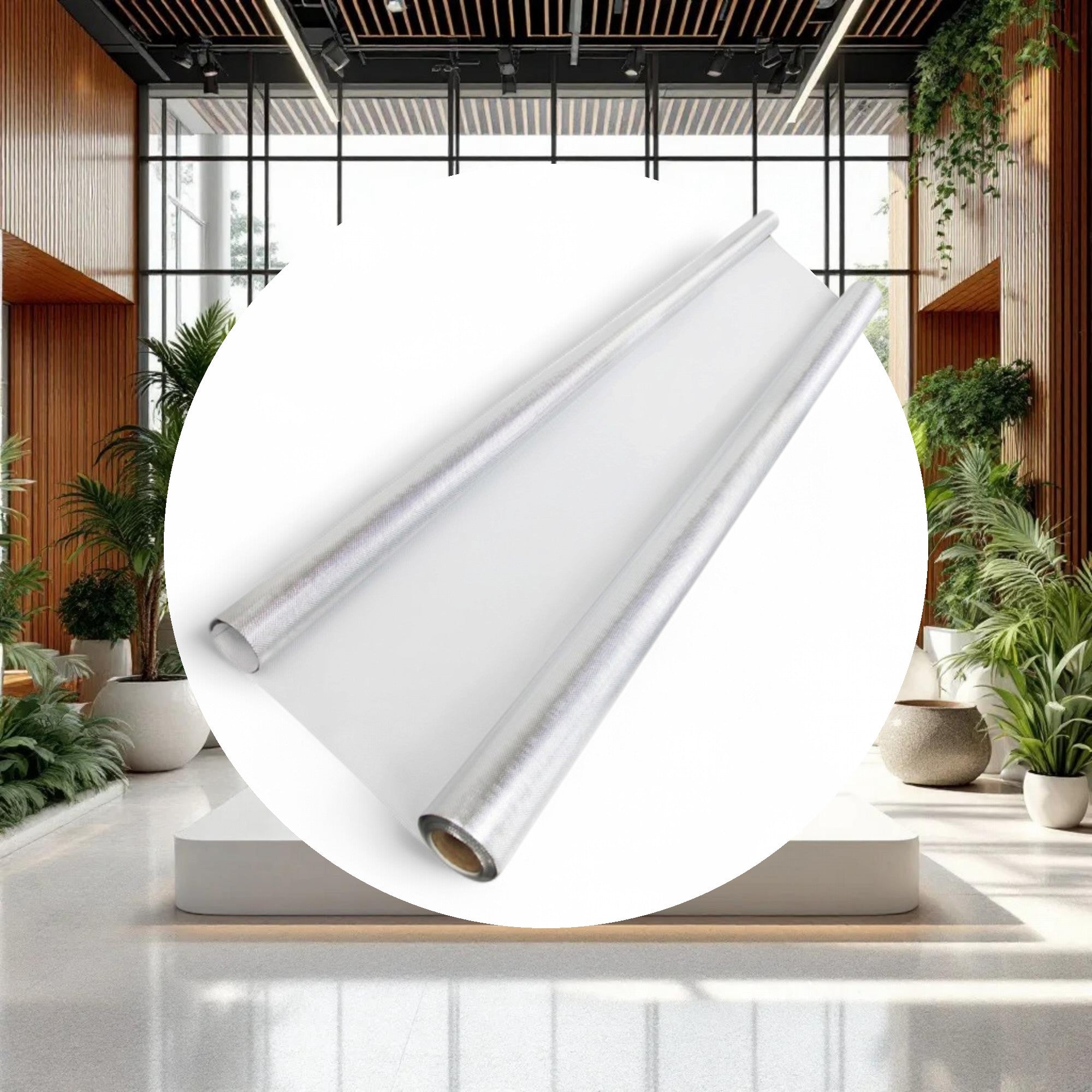 Diamond Foil on White 110 Micron 4ft x 50ft - Image 3