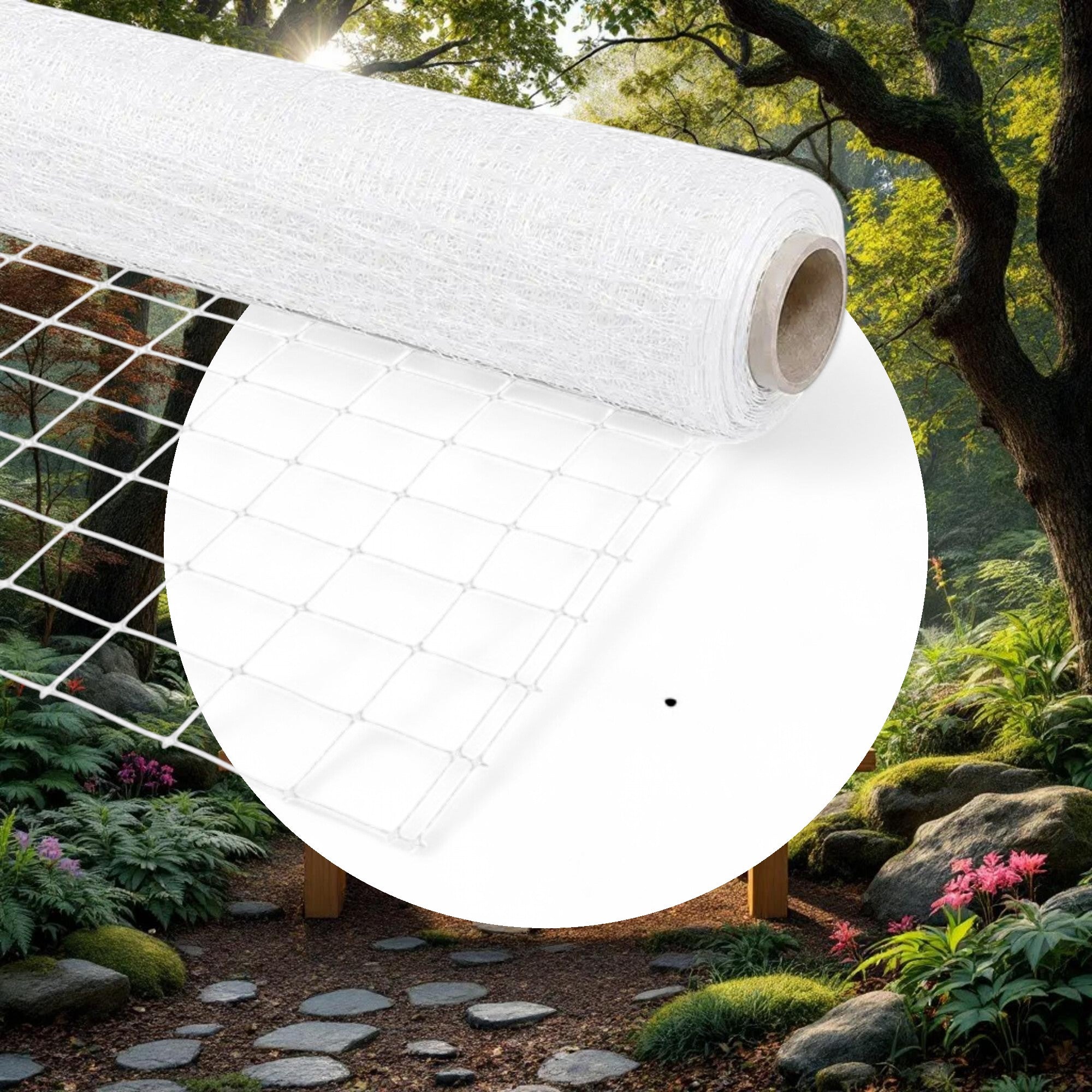 VineLine Durable Plastic Trellis Netting White Roll 5ft x 1000ft w/ 6in Squares - Image 5