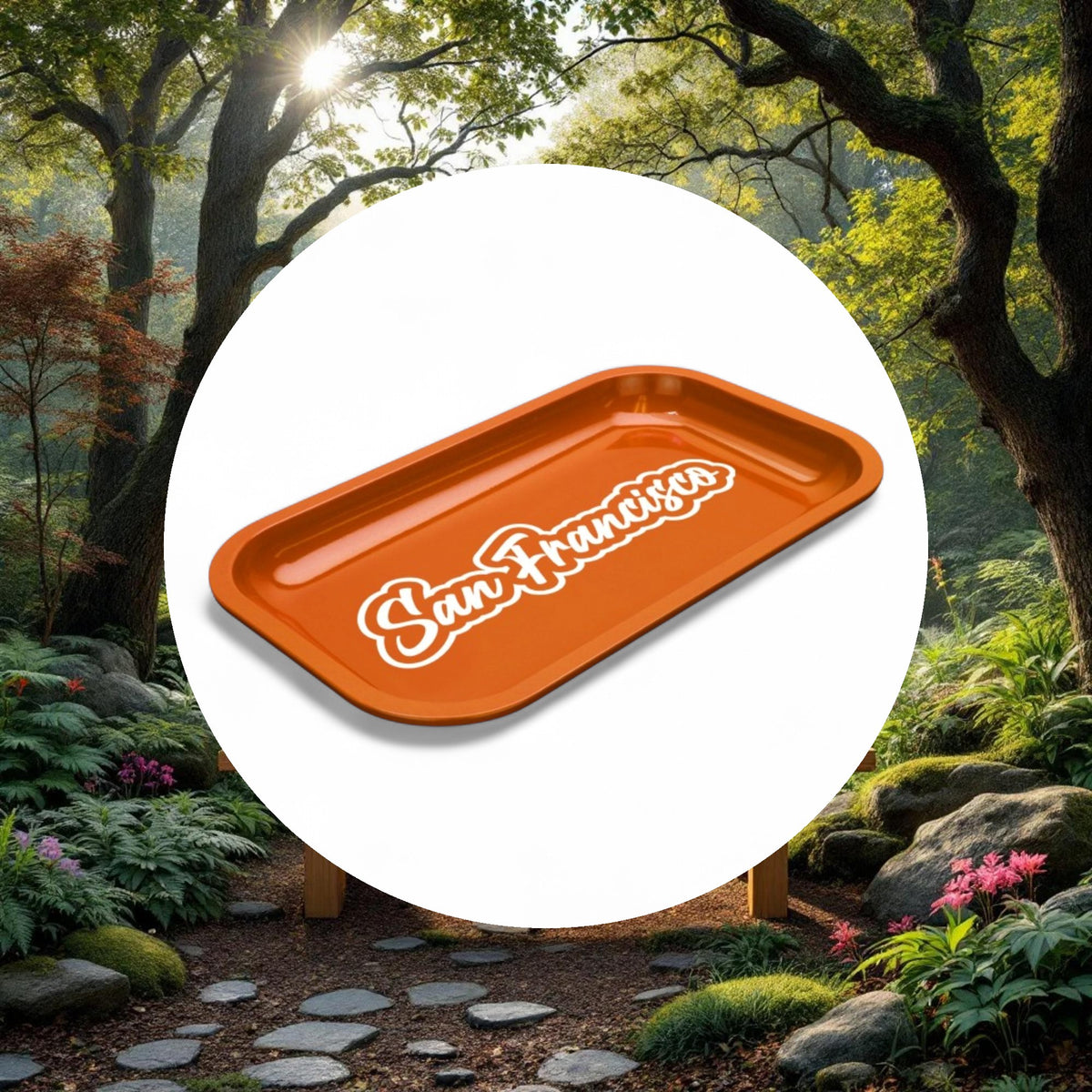 Med Dope Trays x San Francisco - Orange background White logo - Image 5