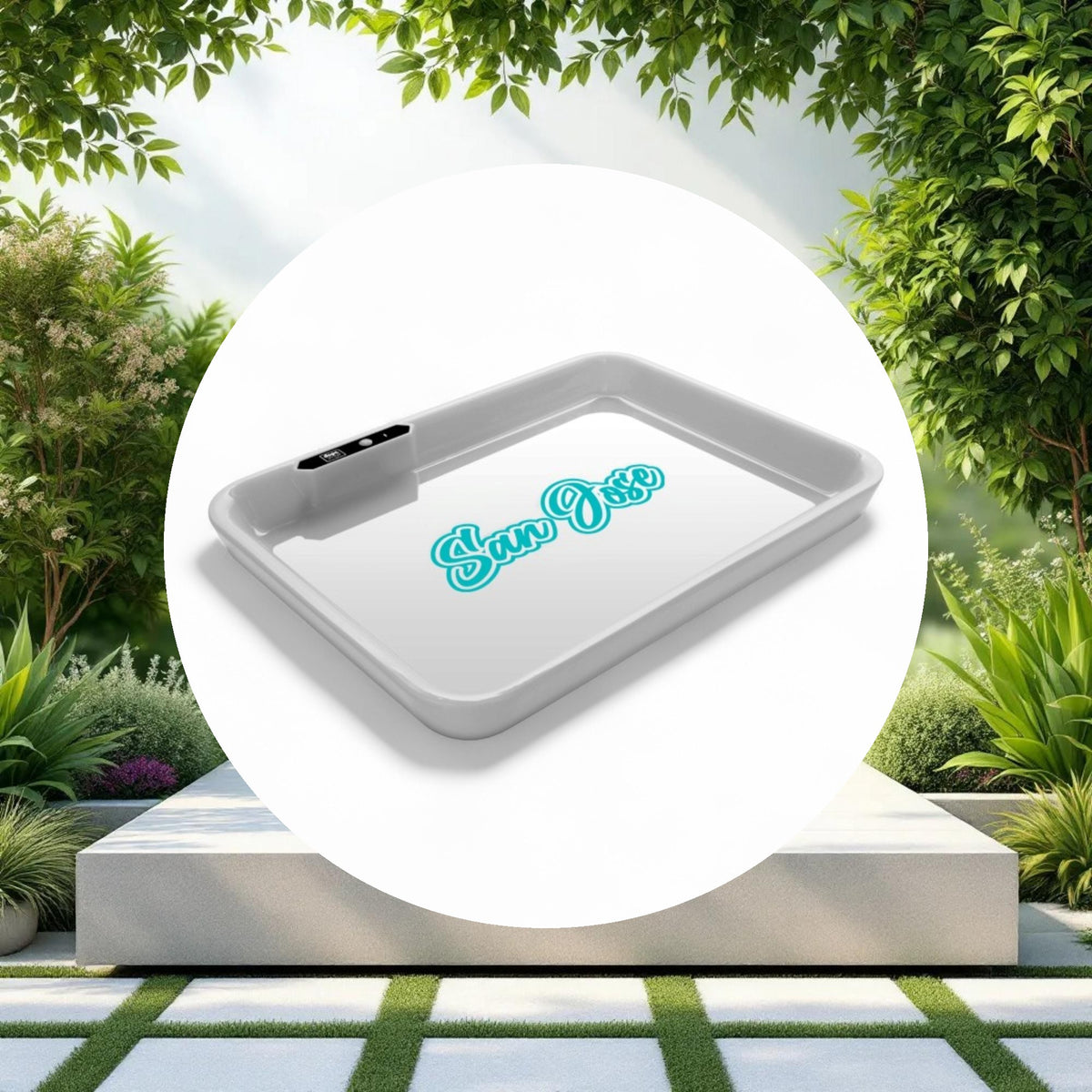 Dope Trays x San Jose – White Background Teal logo - Image 2