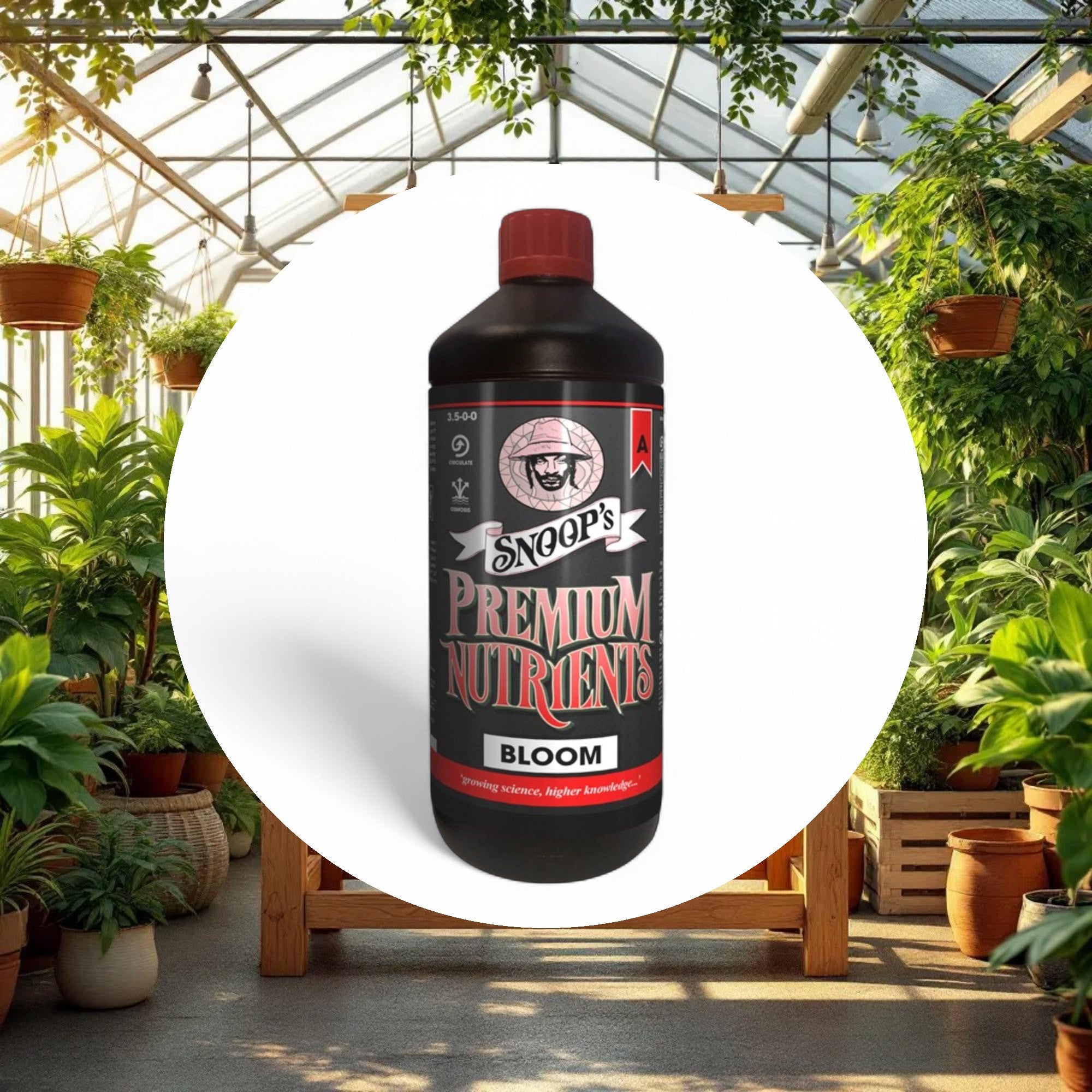 Snoop's Premium Nutrients Bloom A Circulating 1ltr 3.5-0-0 (Hydro Recirculating) - Image 2