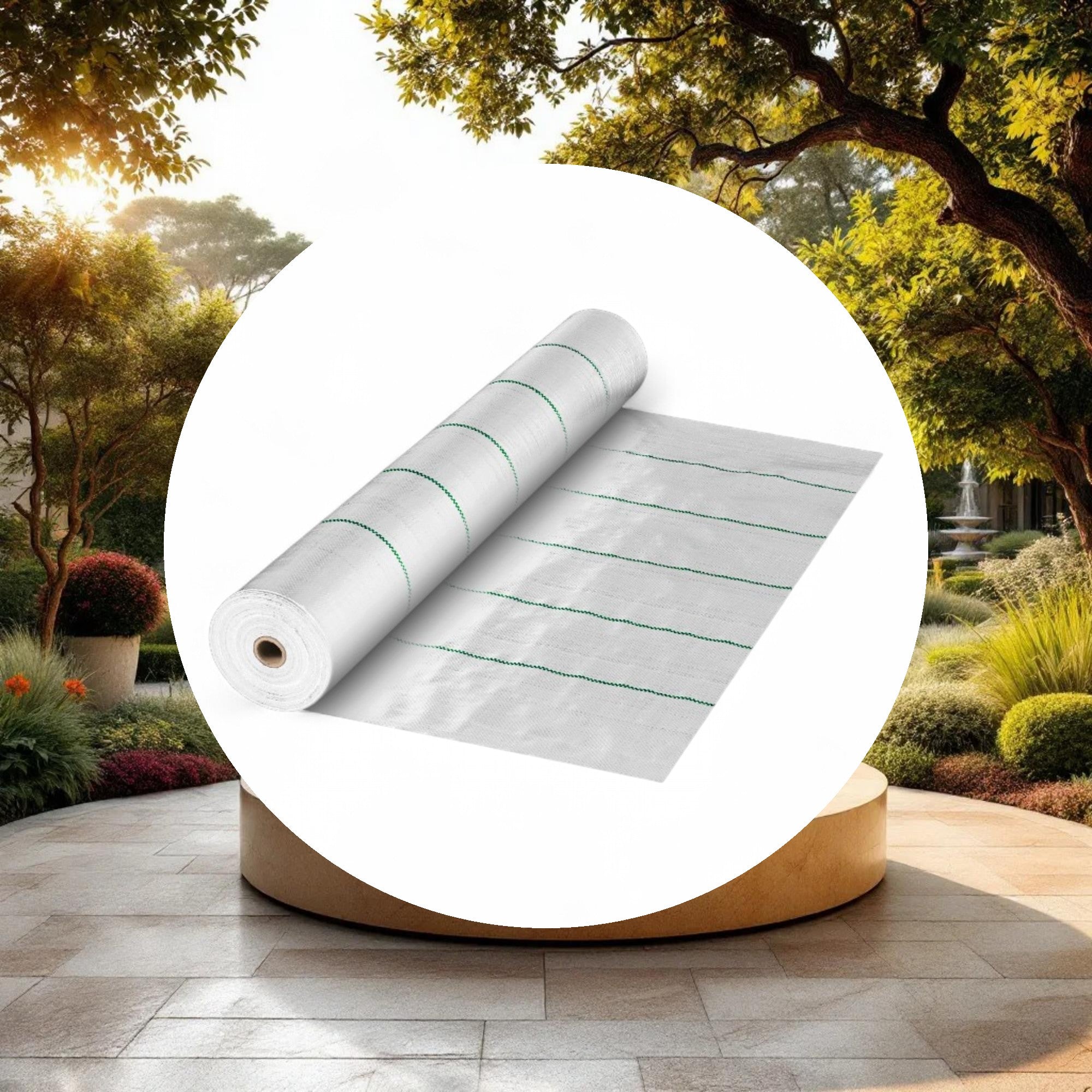 GROW1 Landscape Ground Cover Weed Mat Barrier White 6ft x 300ft - Image 2