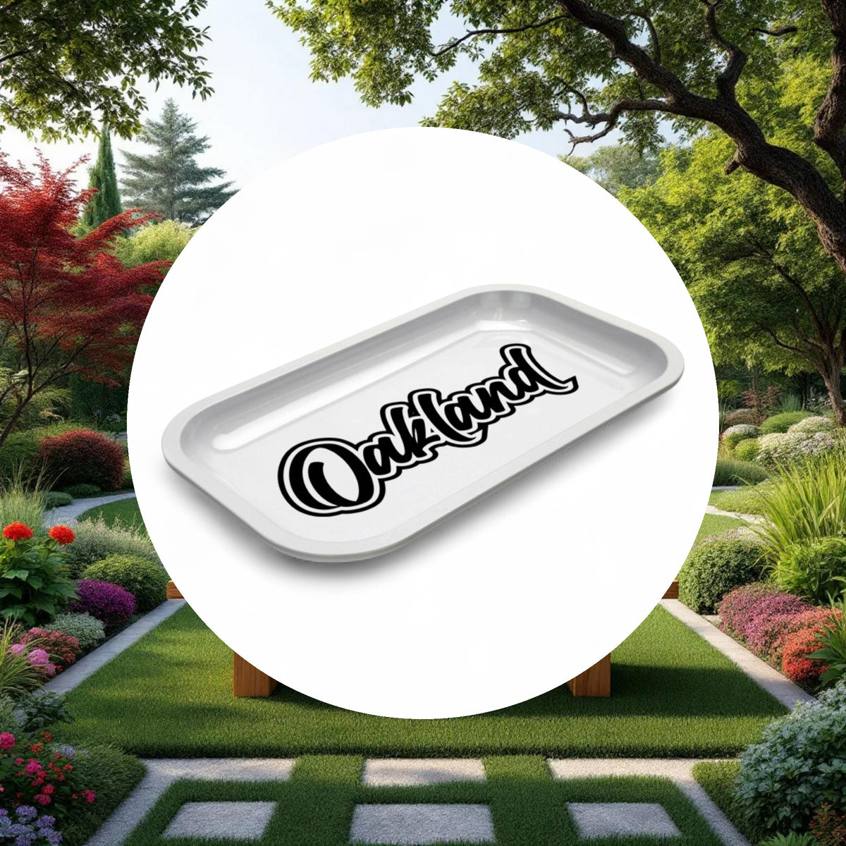 Med Dope Trays x Oakland – White Background Black Logo - Image 4