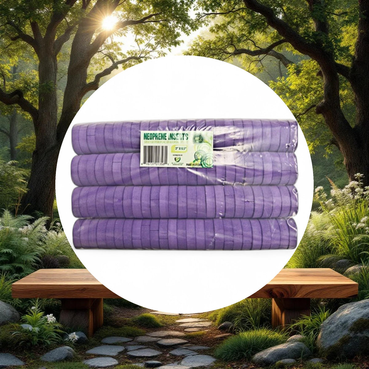 GROW1 Neoprene Inserts Purple 2in (100pcs/Pack) - Image 5