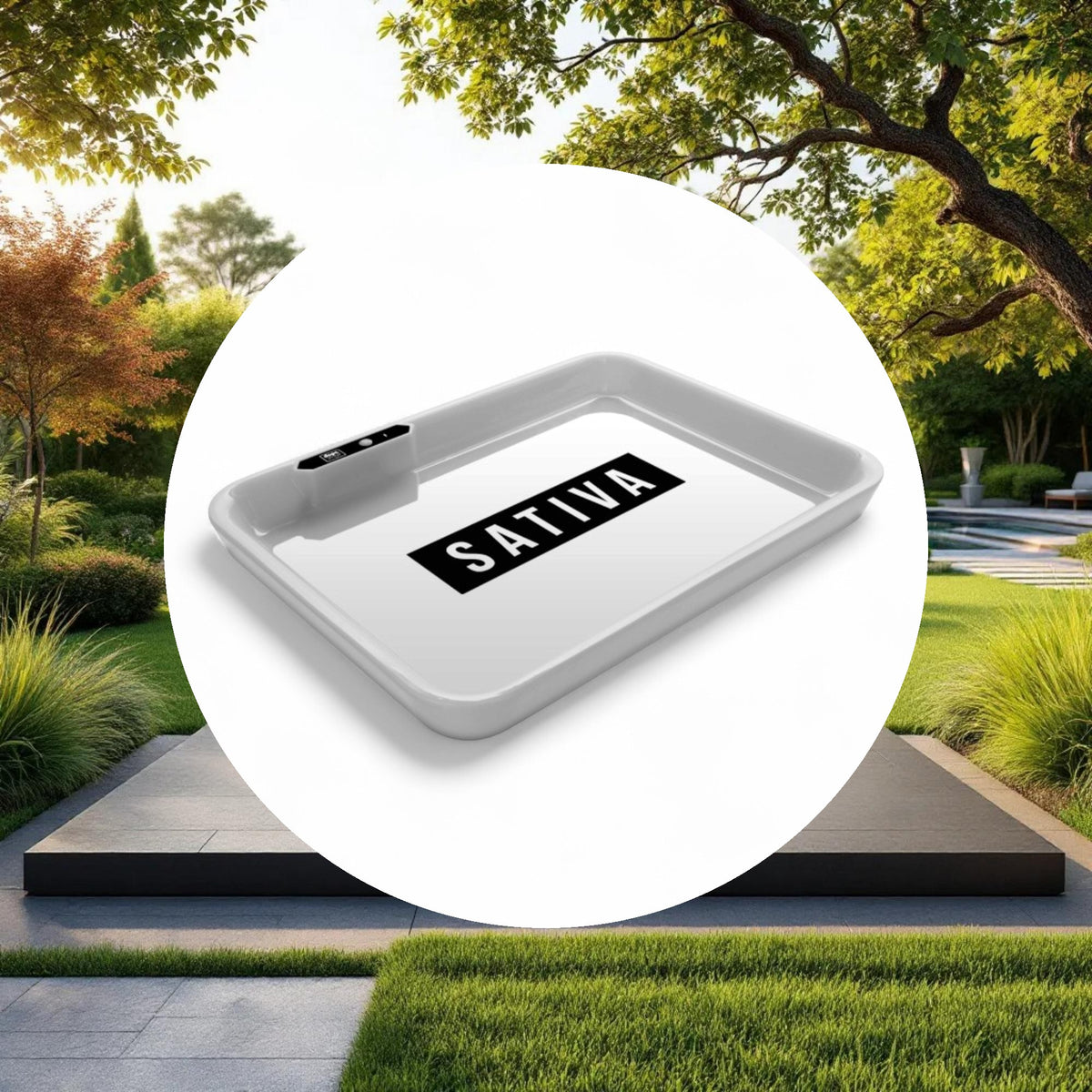 Dope Trays x Sativa – White background Black logo - Image 4