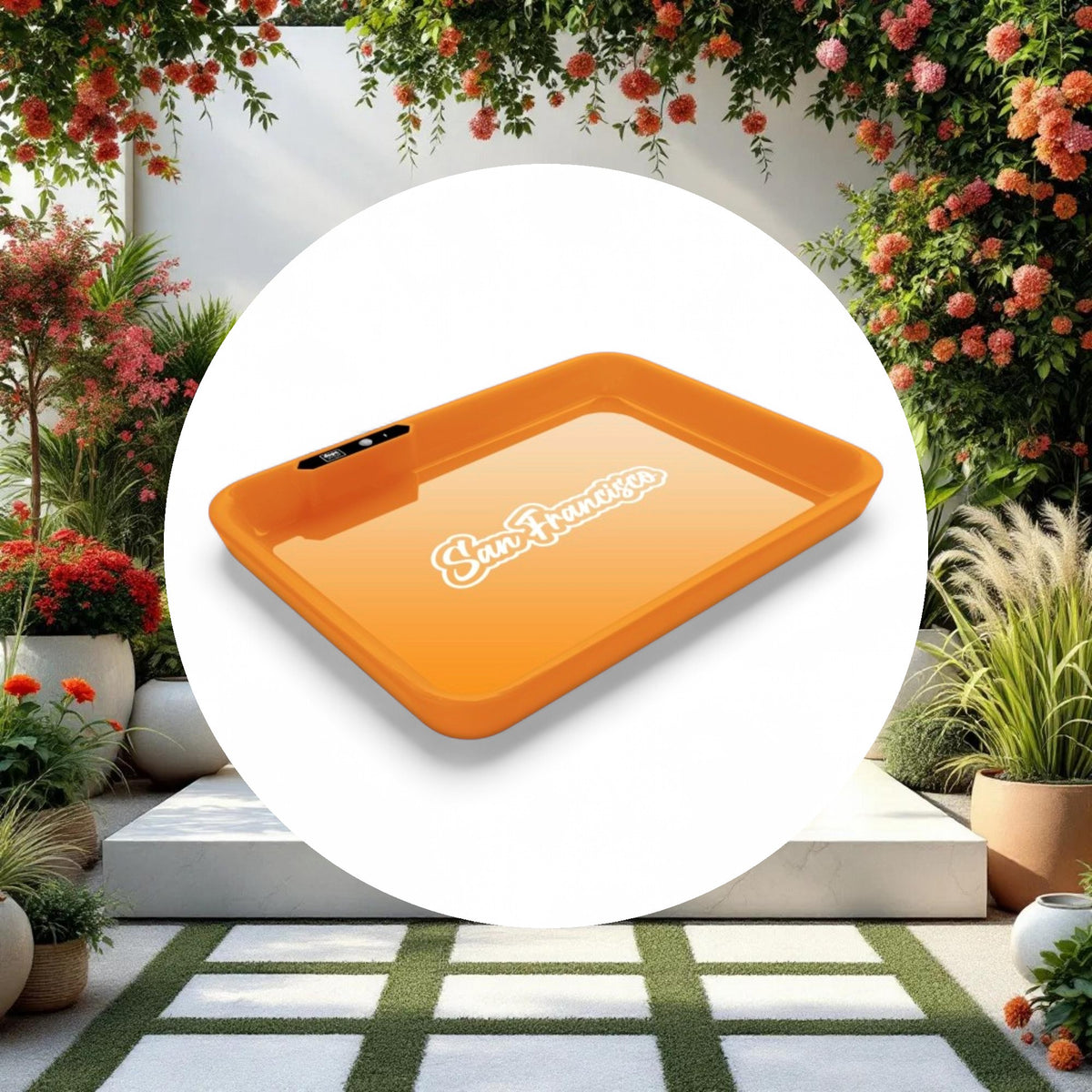 Dope Trays x San Francisco - Orange background White logo - Image 2