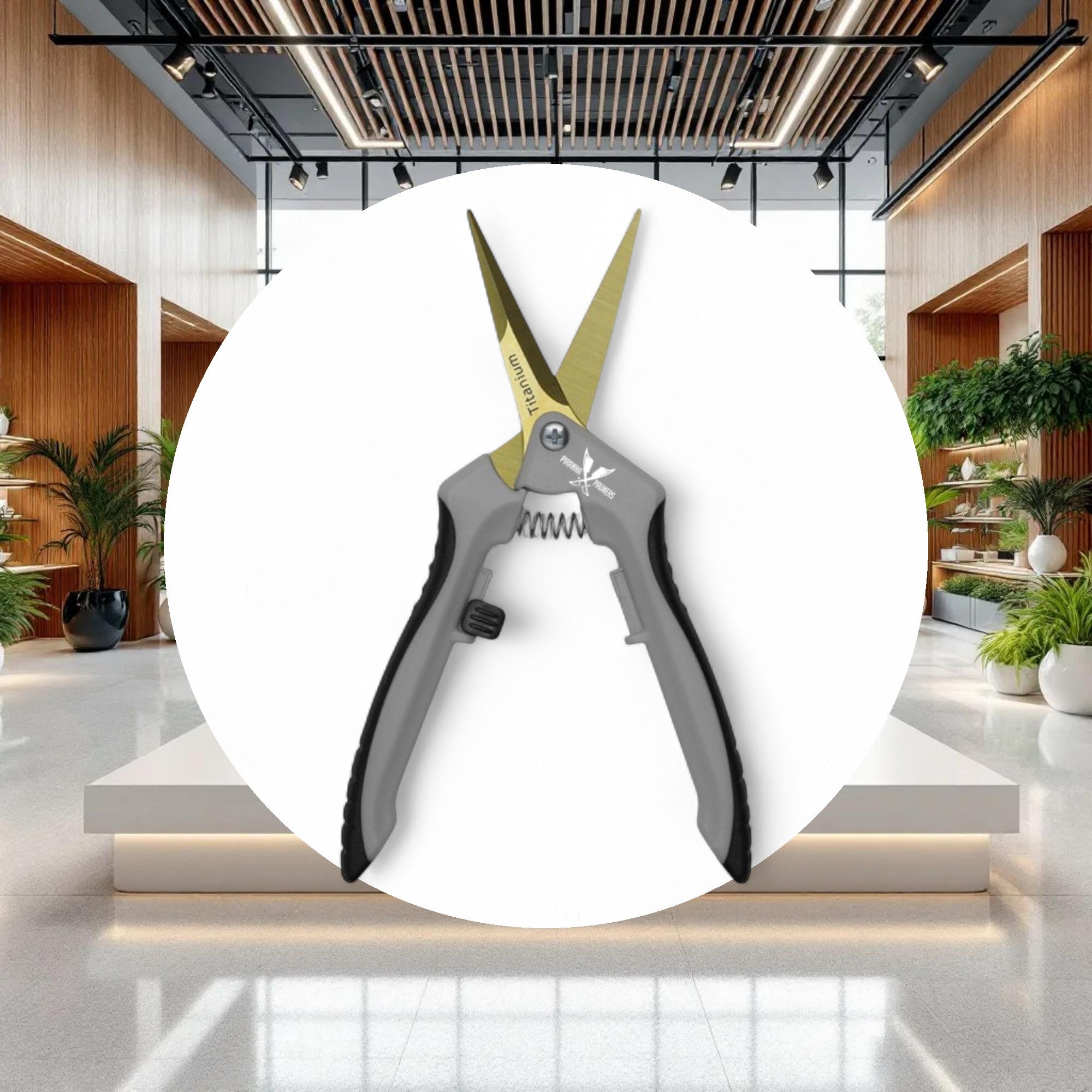 Piranha Pruner Trimming Scissors - Curved Titanium Blade - Image 3