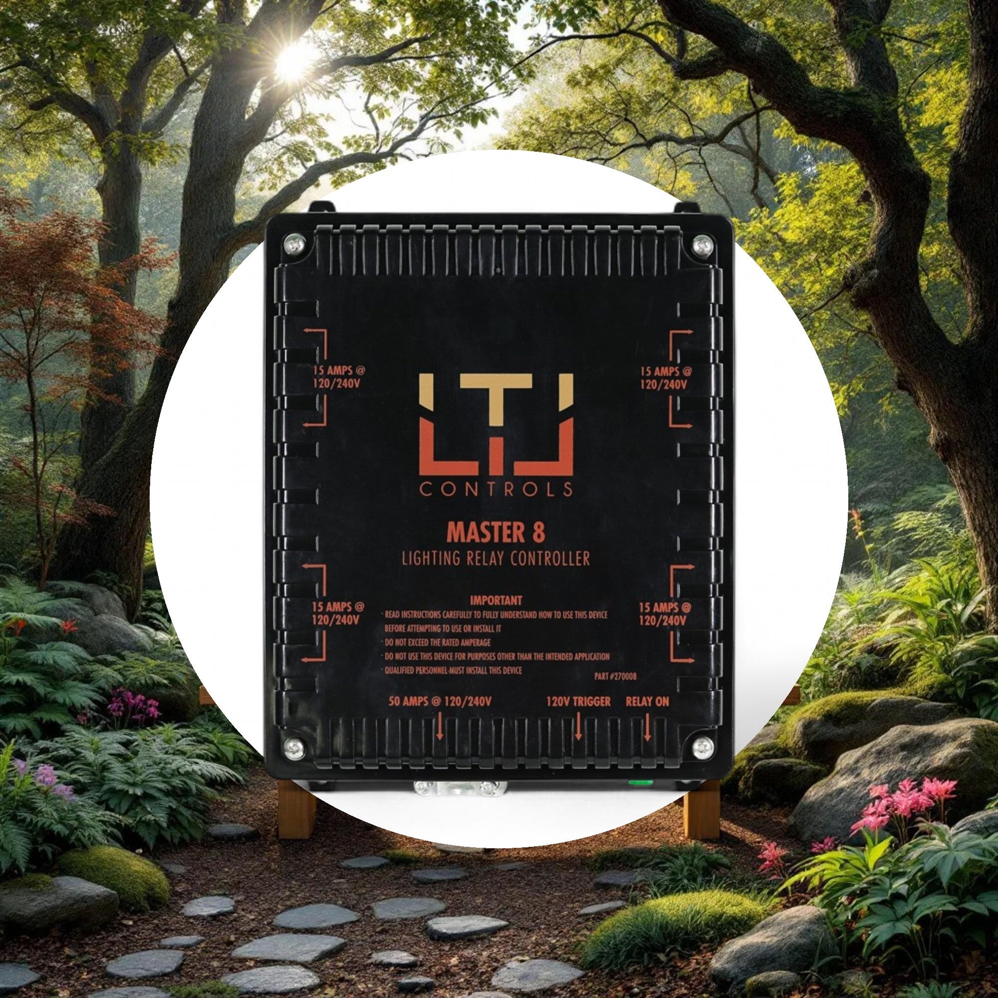 LTL Controls MASTER 8 Lighting Relay Controller w/o Timer (120V & 240V Universal Plug) - Image 2