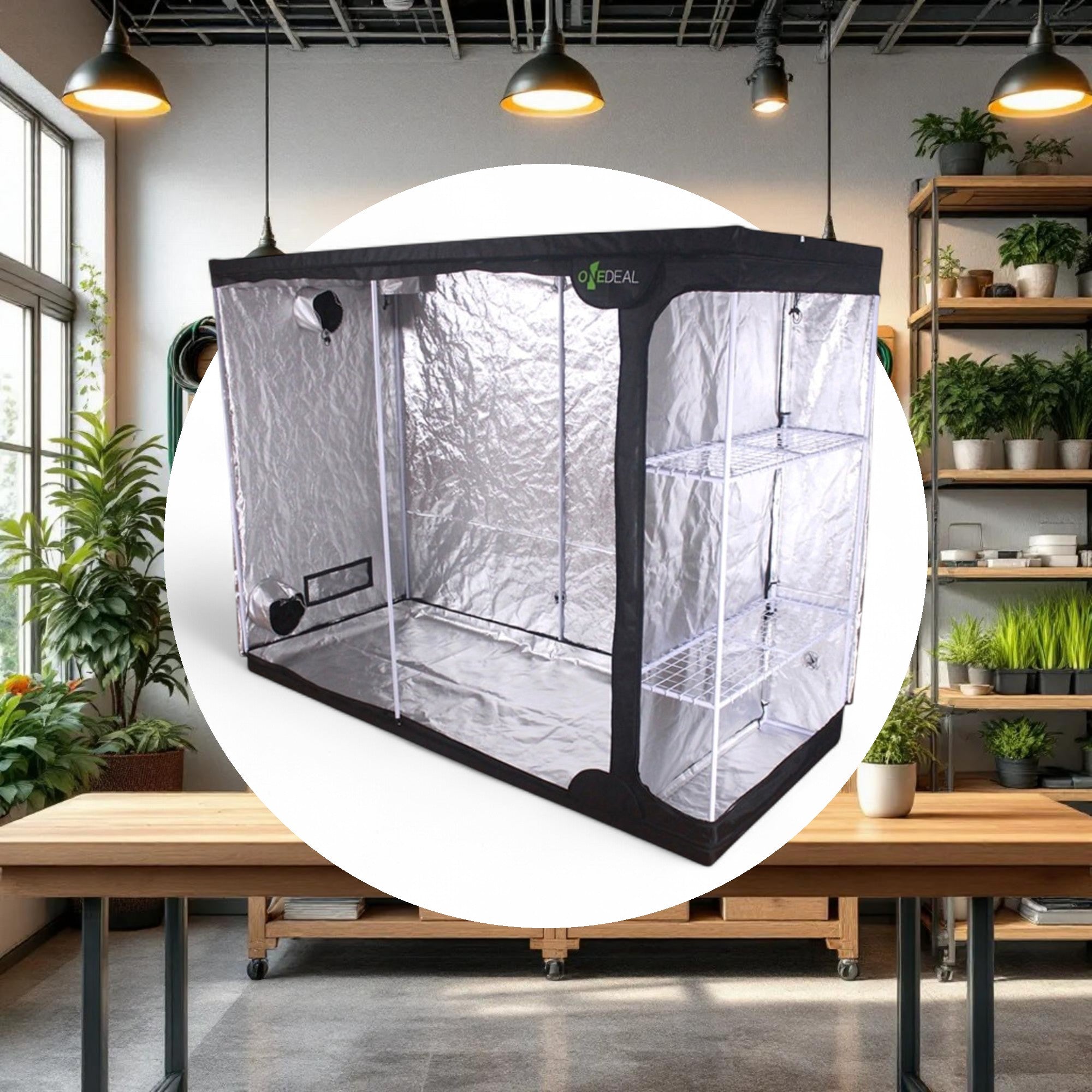OneDeal VegFlower Grow Tent 9ft 2in x 4ft x 6ft 9in - Image 3