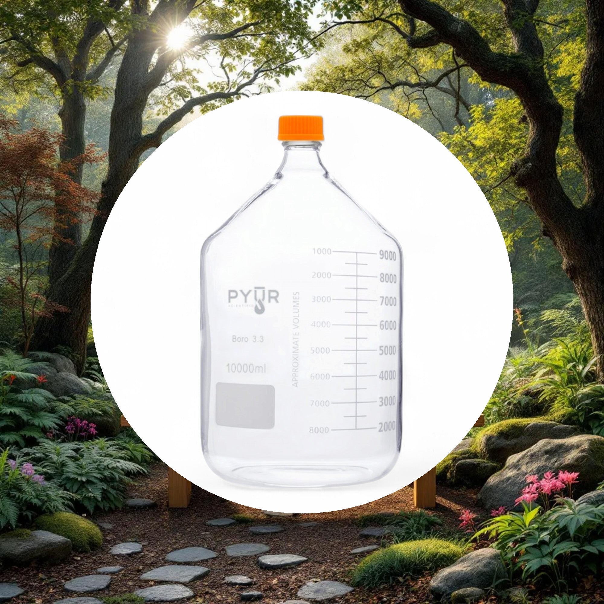 Pyur Scientific Glass Reagent Media Storage Bottle 10000ml - Image 5
