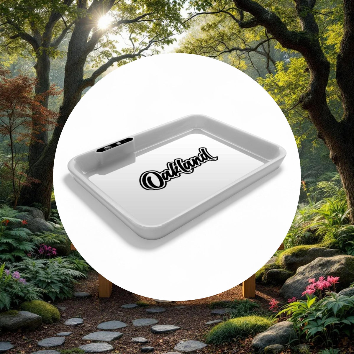 Dope Trays x Oakland – White Background Black Logo - Image 5