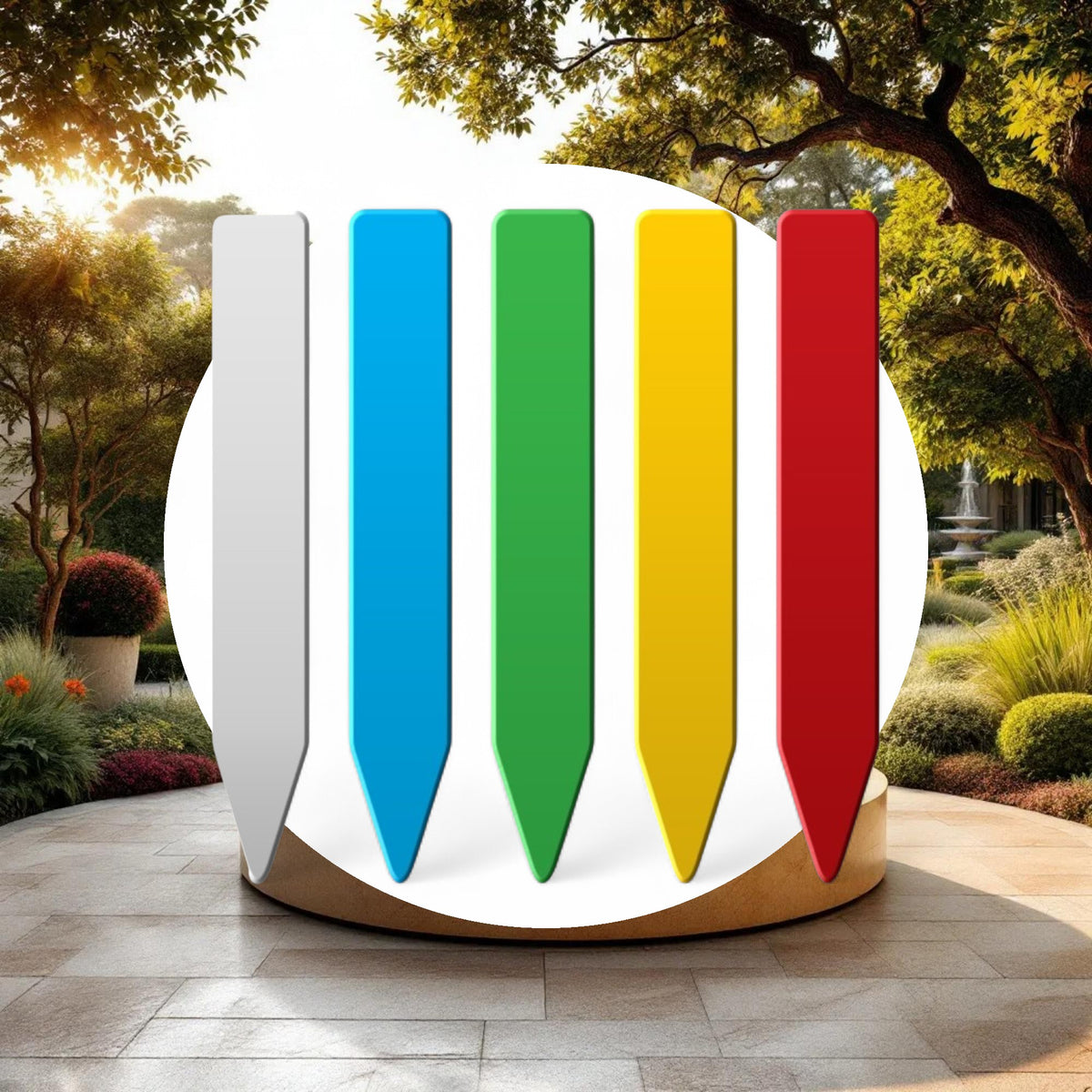 Grow1 Plant Stake Labels White, Blue, Green, Yellow, Red (1000 pieces) - Image 2