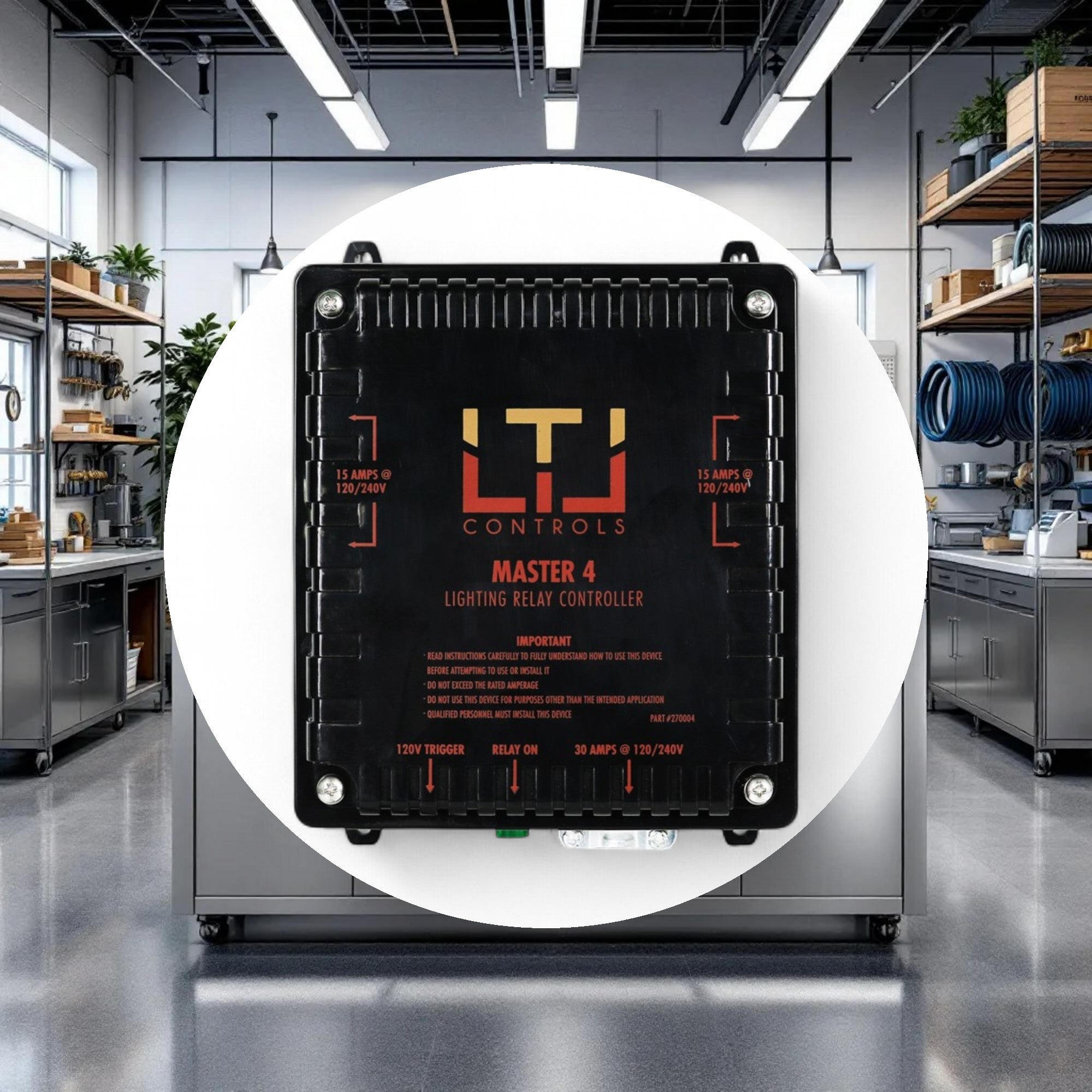 LTL Controls MASTER 4 Lighting Relay Controller w/o Timer (120V & 240V Universal Plug) - Image 4