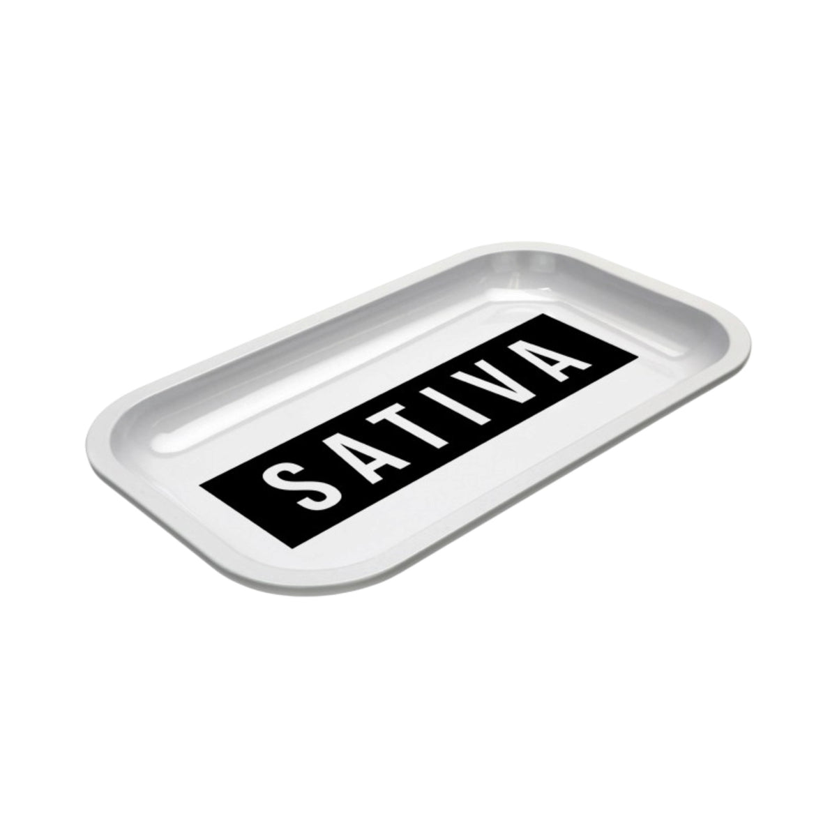 Med Dope Trays x Sativa – White background Black logo