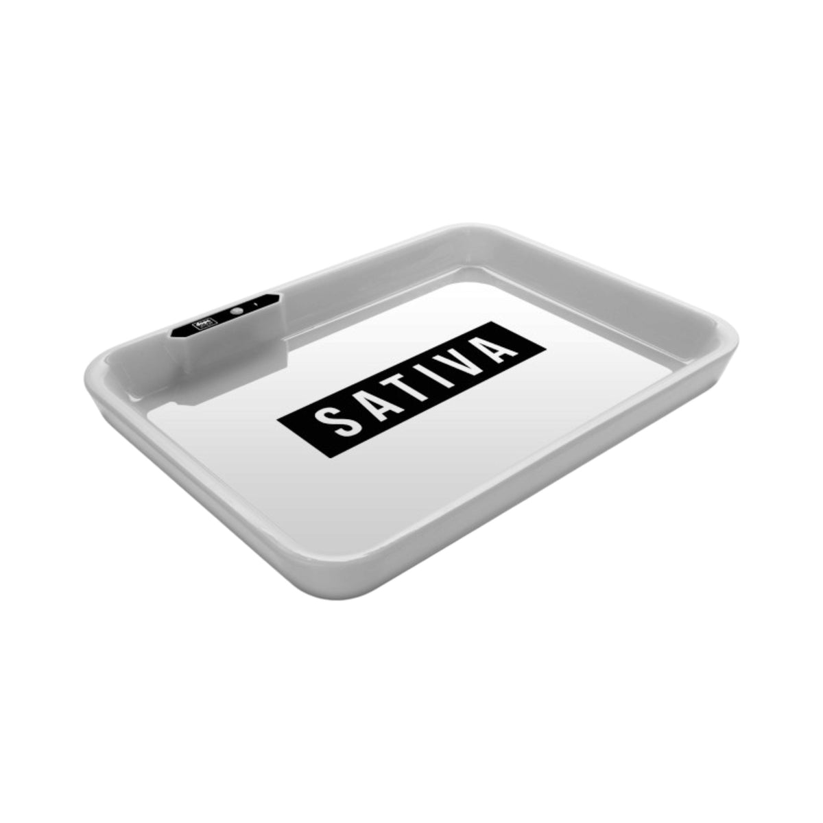 Dope Trays x Sativa – White background Black logo