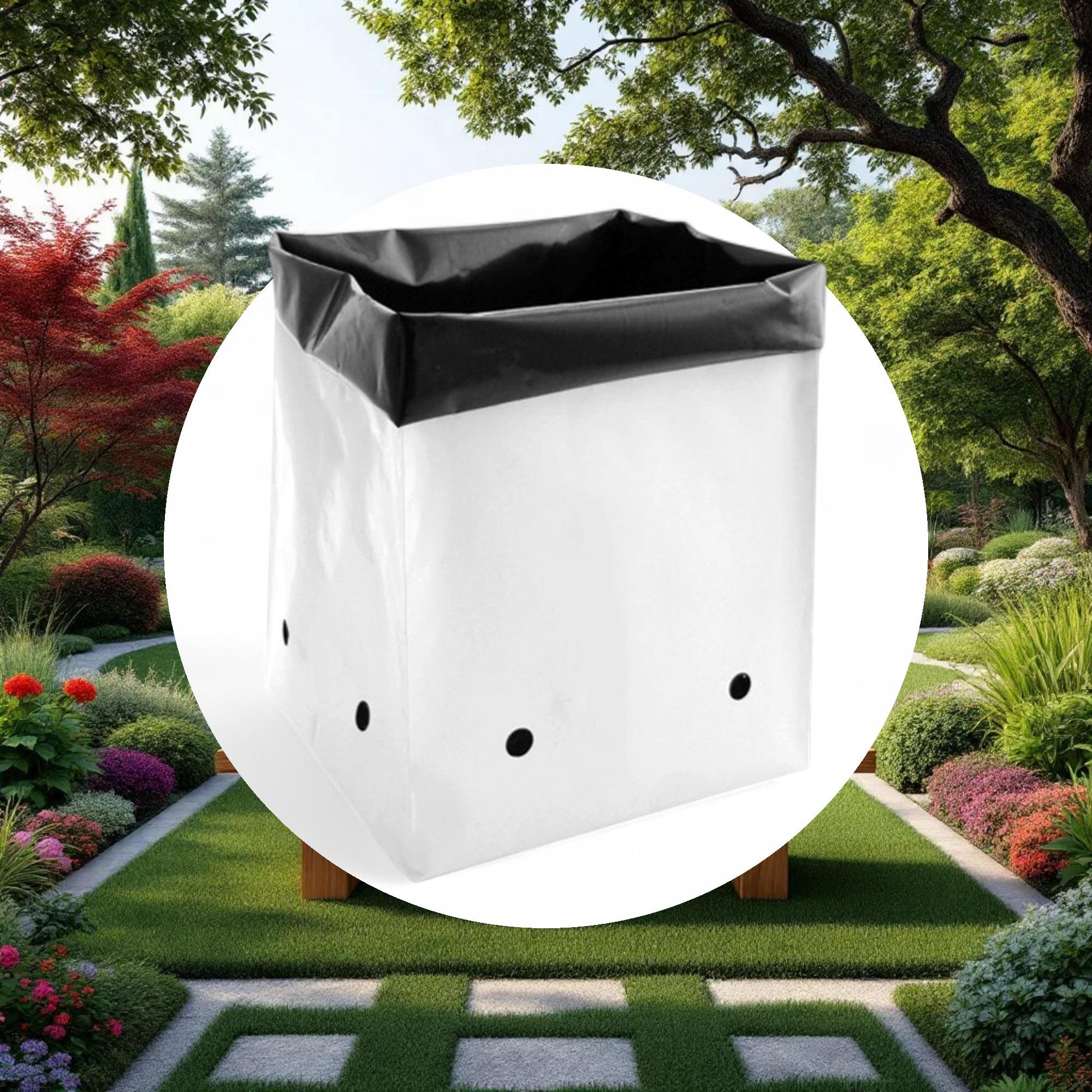 GROW1 PE Grow Bags Black & White 20 Gallon (10pcs/Pack) - Image 4