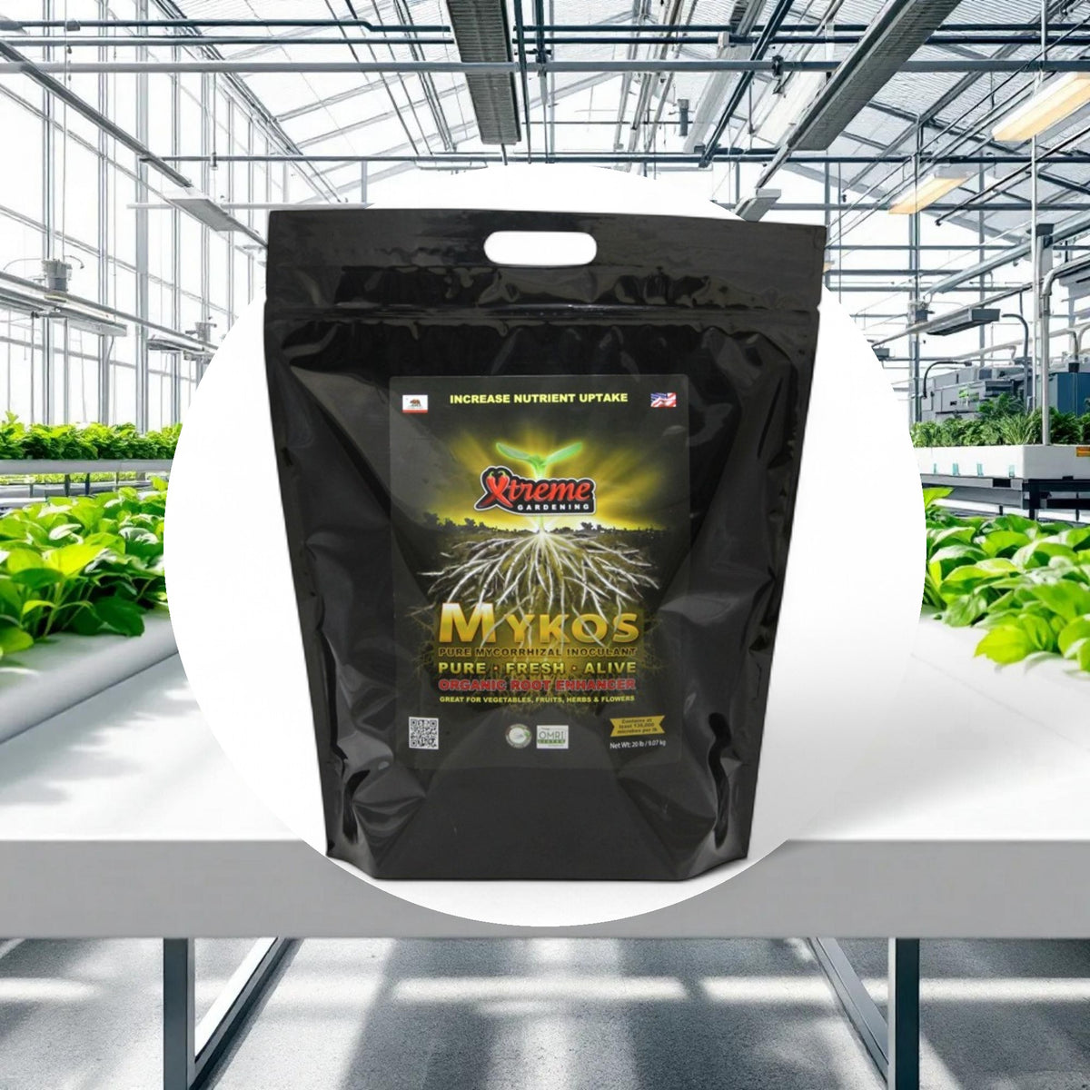 Xtreme Gardening MYKOS Pure Mycorrhizal Inoculant 20lbs - Image 2