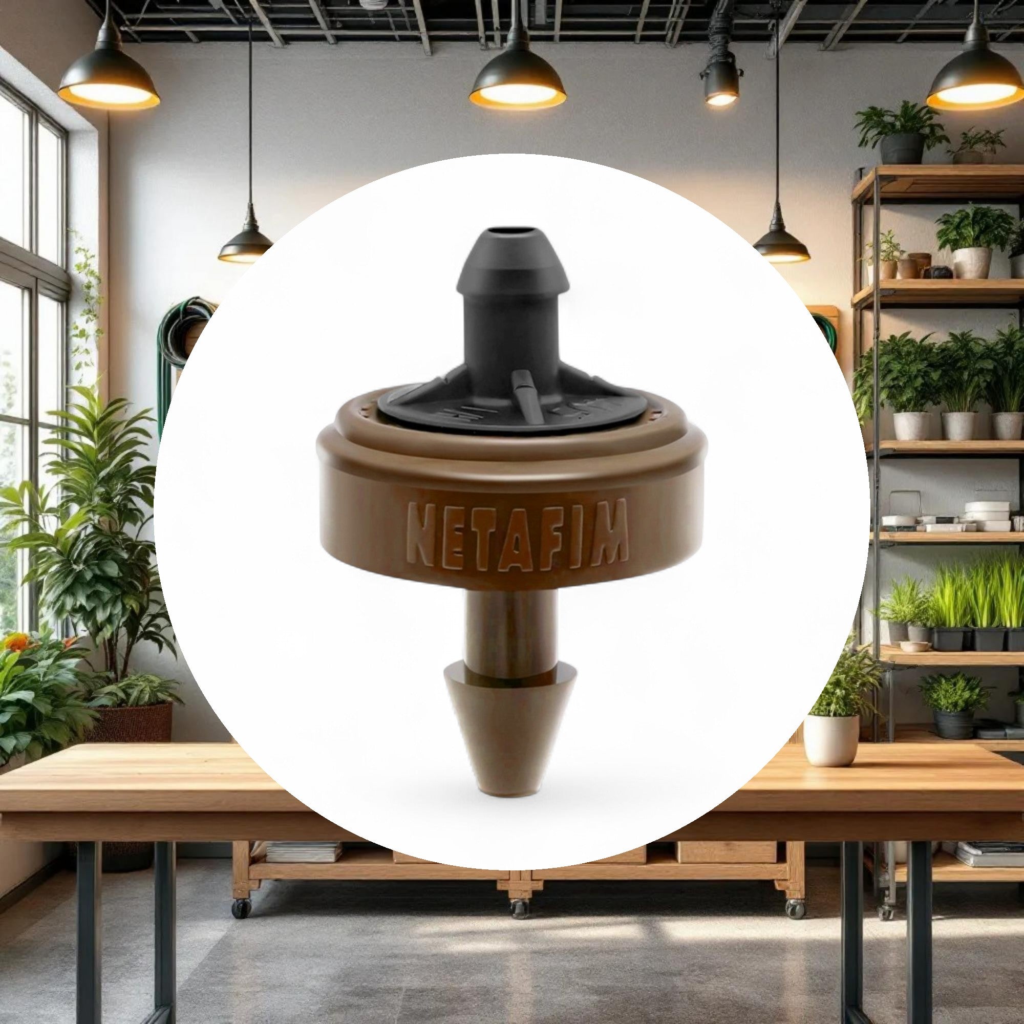 Netafim Woodpecker Pressure Compensating Junior Dripper w/ CNL 0.32GPH Brown (250pcs/Bag) - Image 2