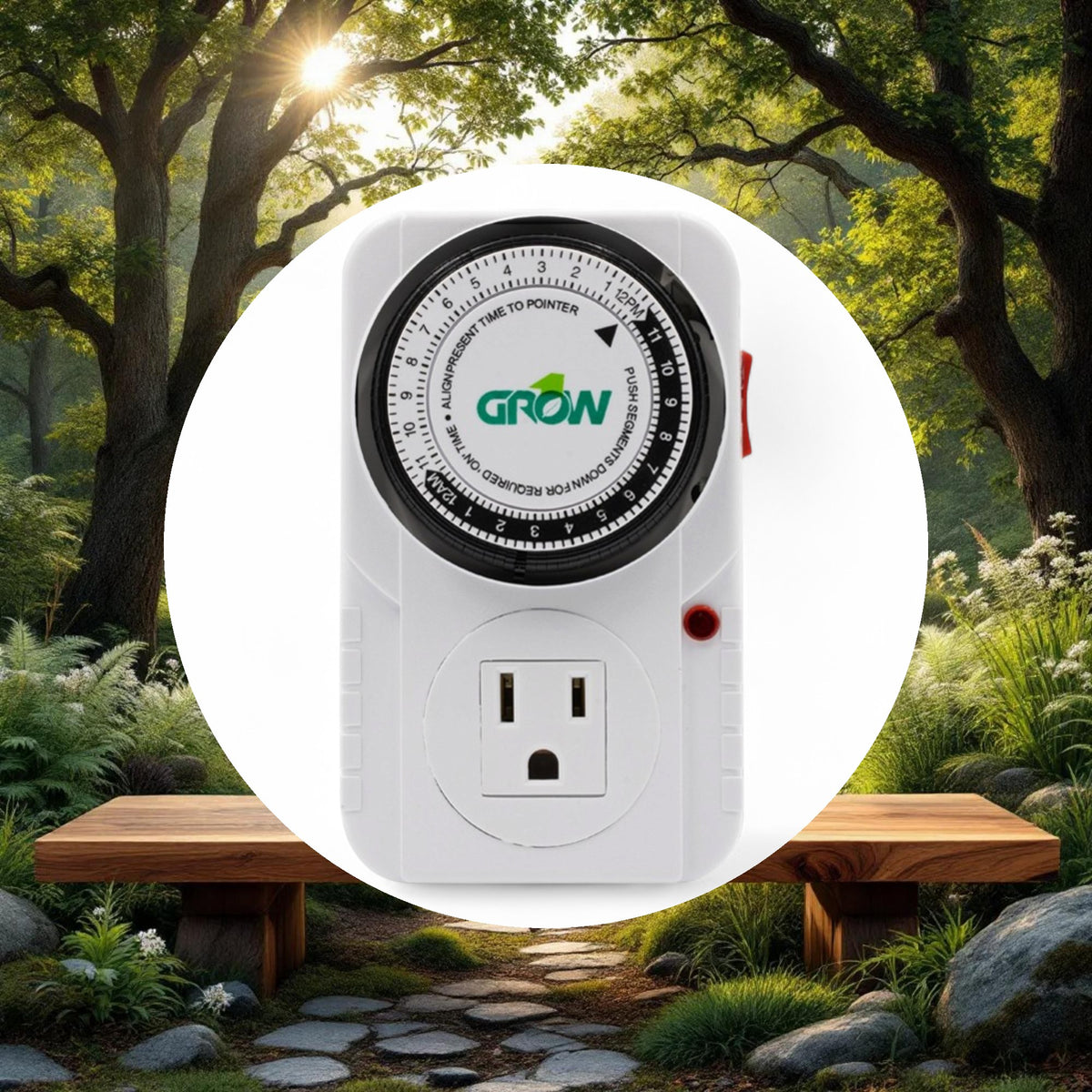 Grow1 120V Single Outlet Mechanical Timer - Image 2