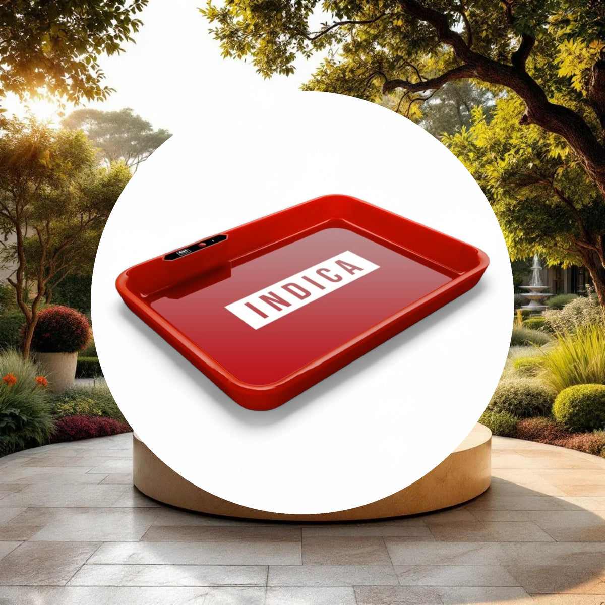 Dope Trays x Indica -  red background white logo - Image 2