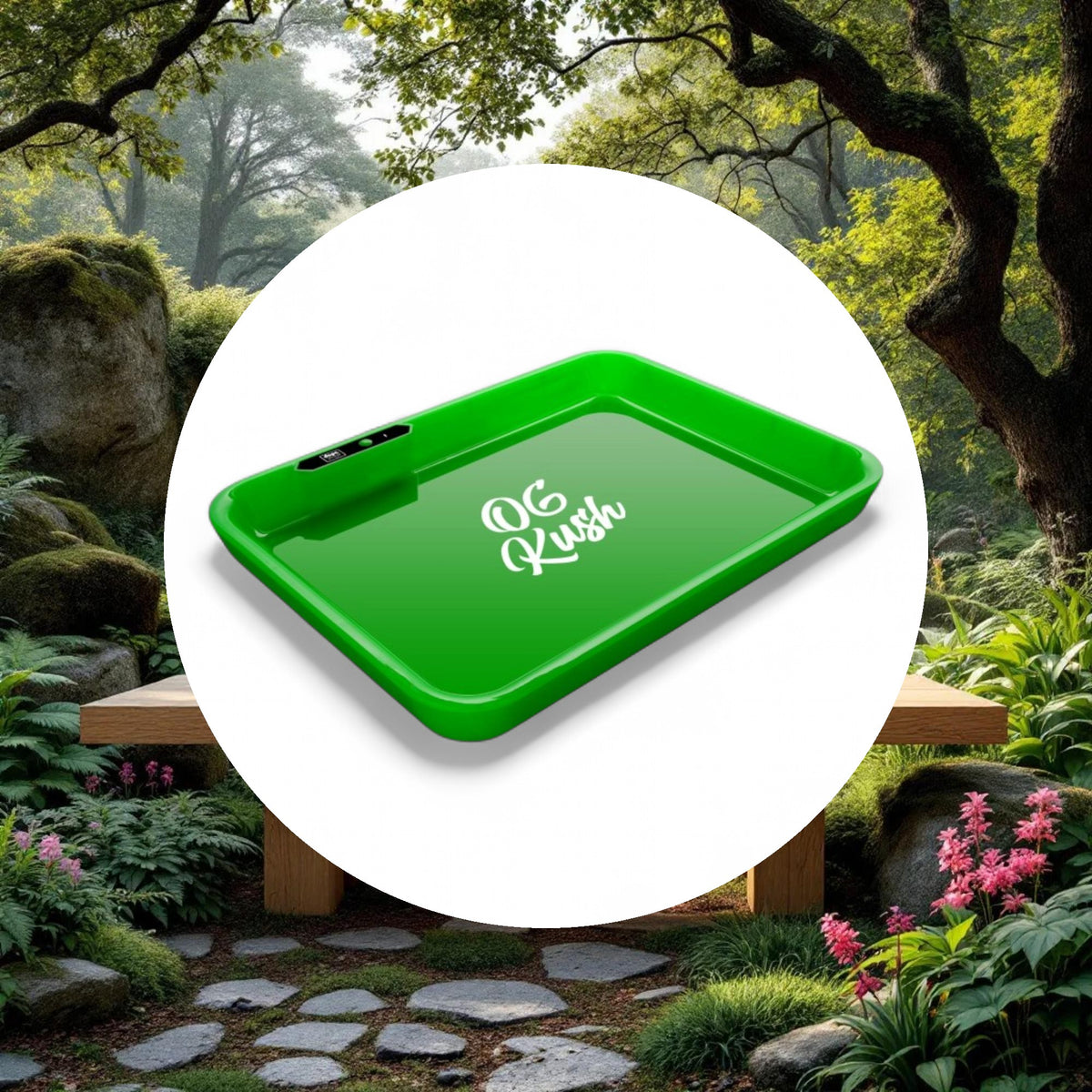 Dope Trays x OG Kush  -  Green background white logo - Image 5