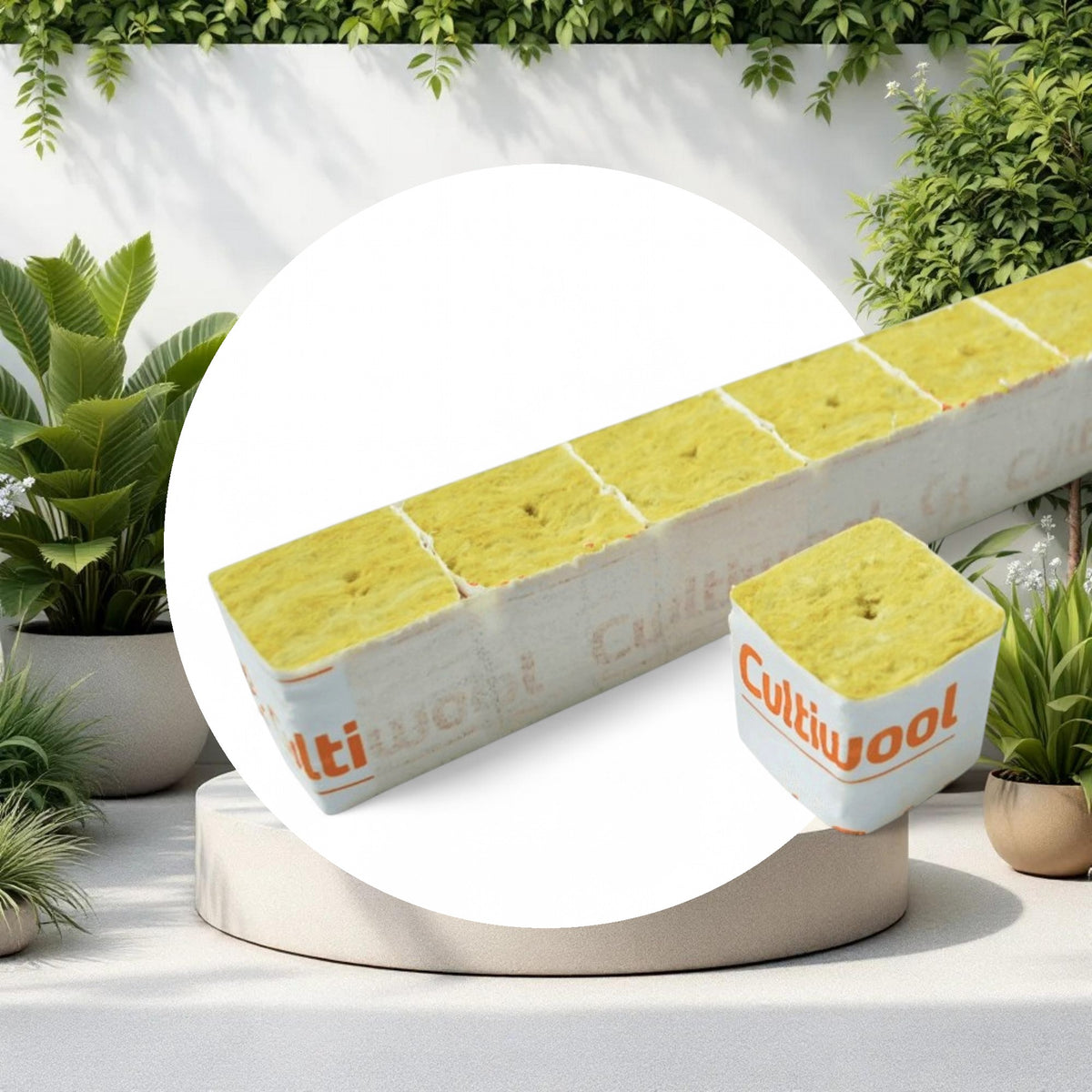 Cultiwool 1.5" x 1.5" x 1.5" Cubes w/ Shrinkwrap (Case of 2,250 Pieces) - Image 2