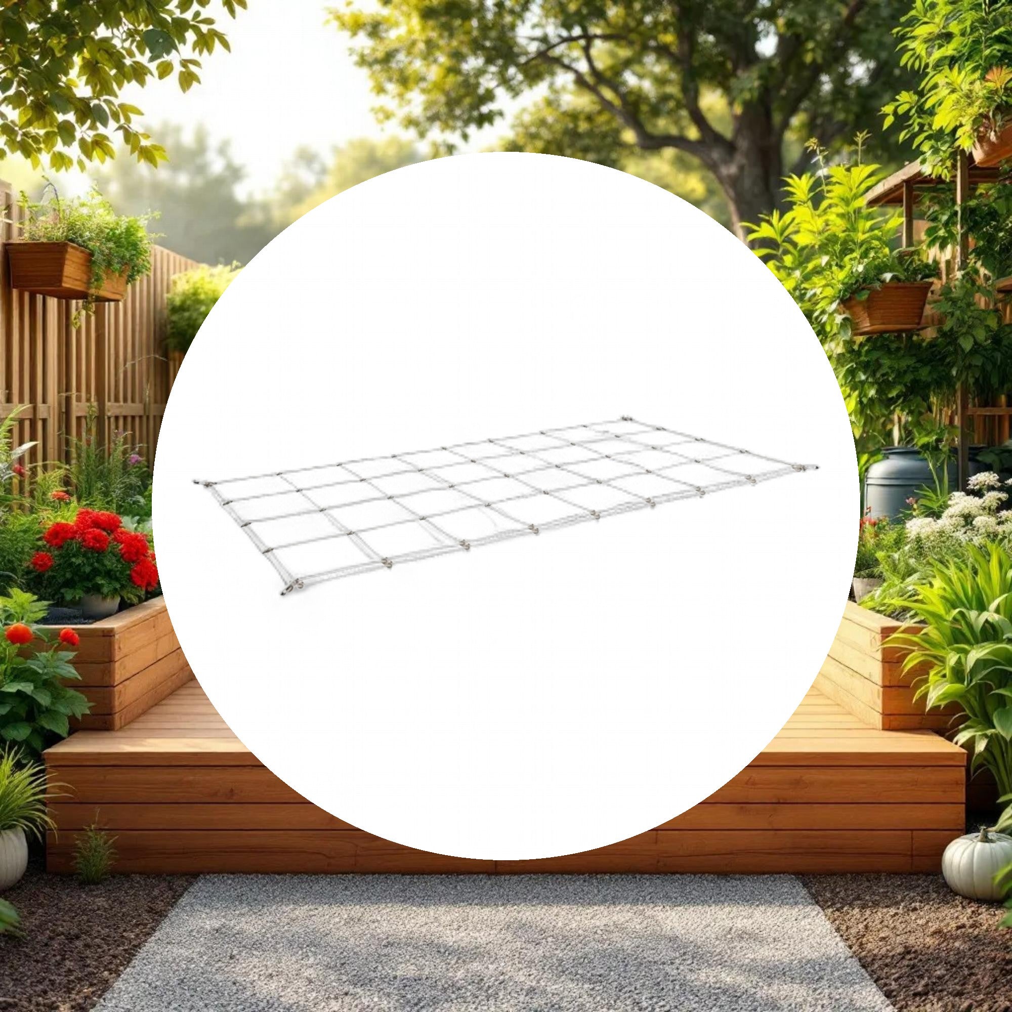 GROW1 Grow Tent Flexible Trellis Netting 4ft x 2ft 4in+6in Holes (2 Pack) - Image 5