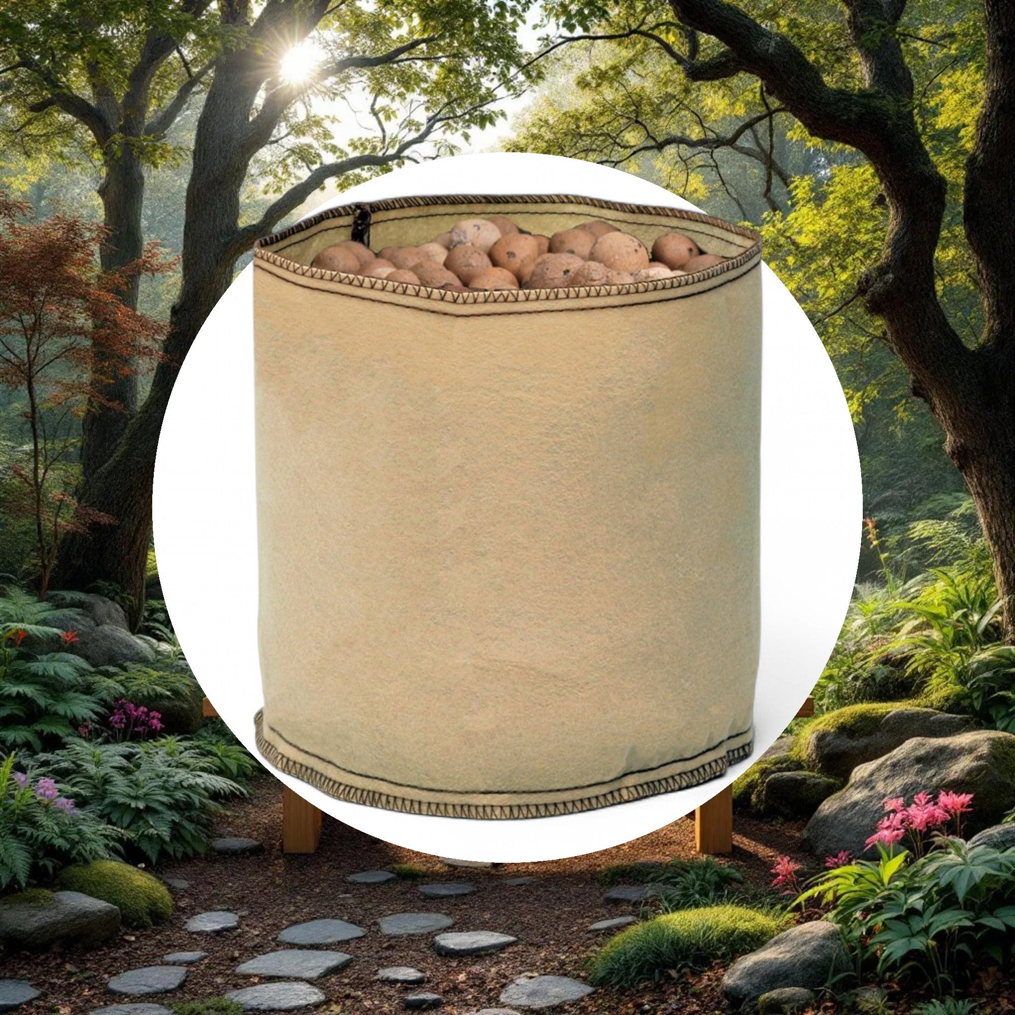 Grow1 Fabric Pot Tan 150 Gallon - Image 5
