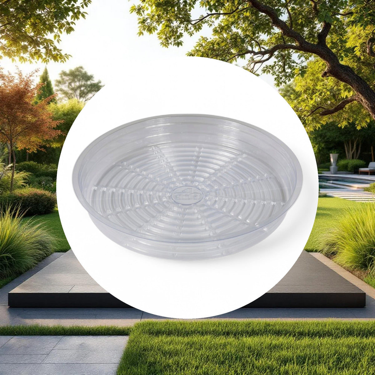 Grow1 18'' Clear Plastic Pot Saucer - Image 4