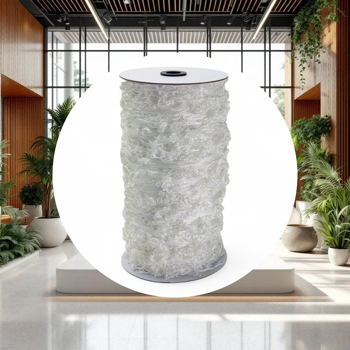 5'x750' Trellis Netting Roll White 6" Mesh Squares - Image 3