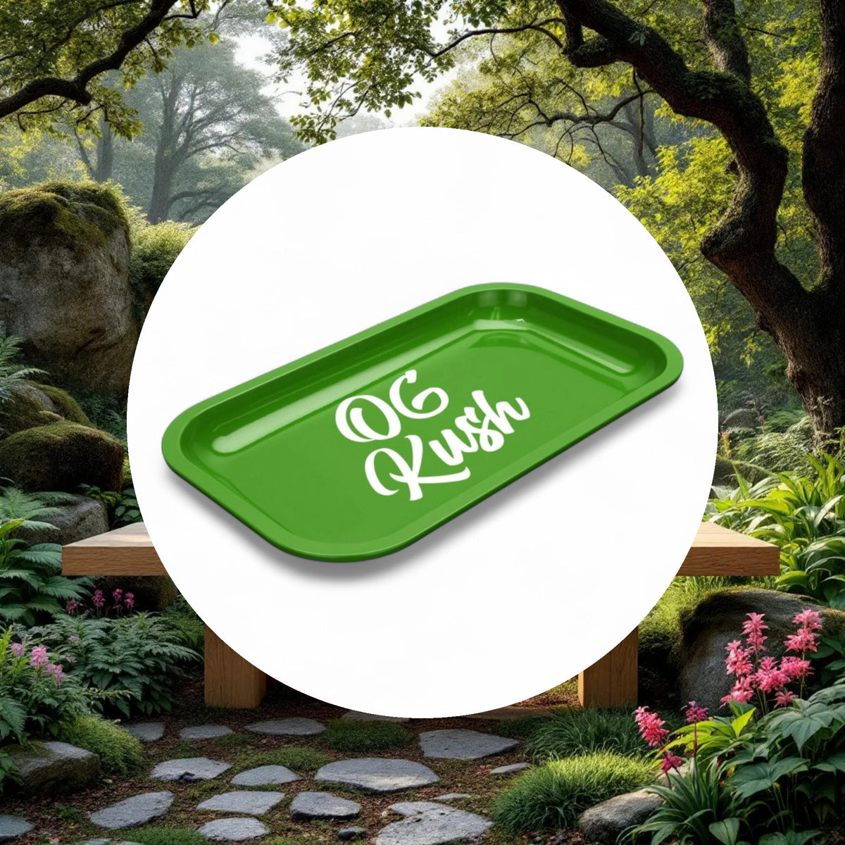 Med Dope Trays x OG Kush  -  Green background white logo - Image 5