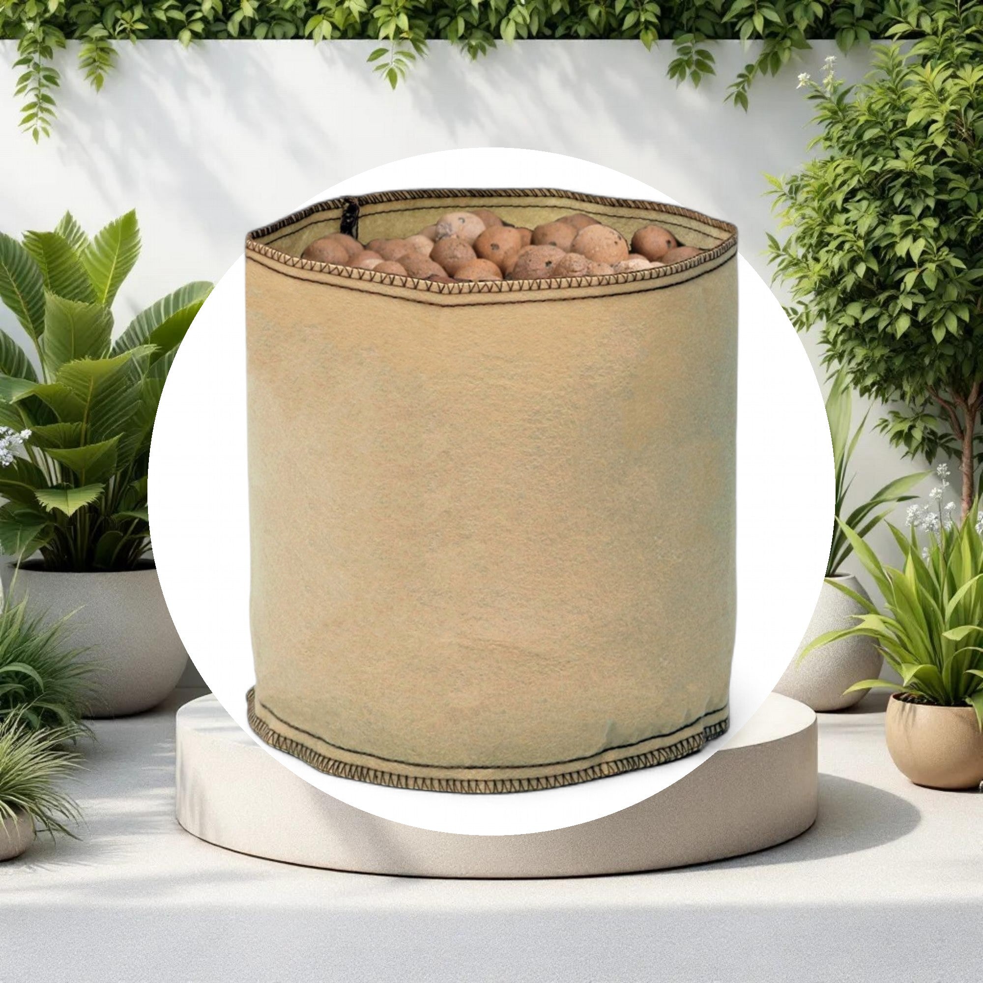Grow1 Fabric Pot Tan 150 Gallon - Image 2