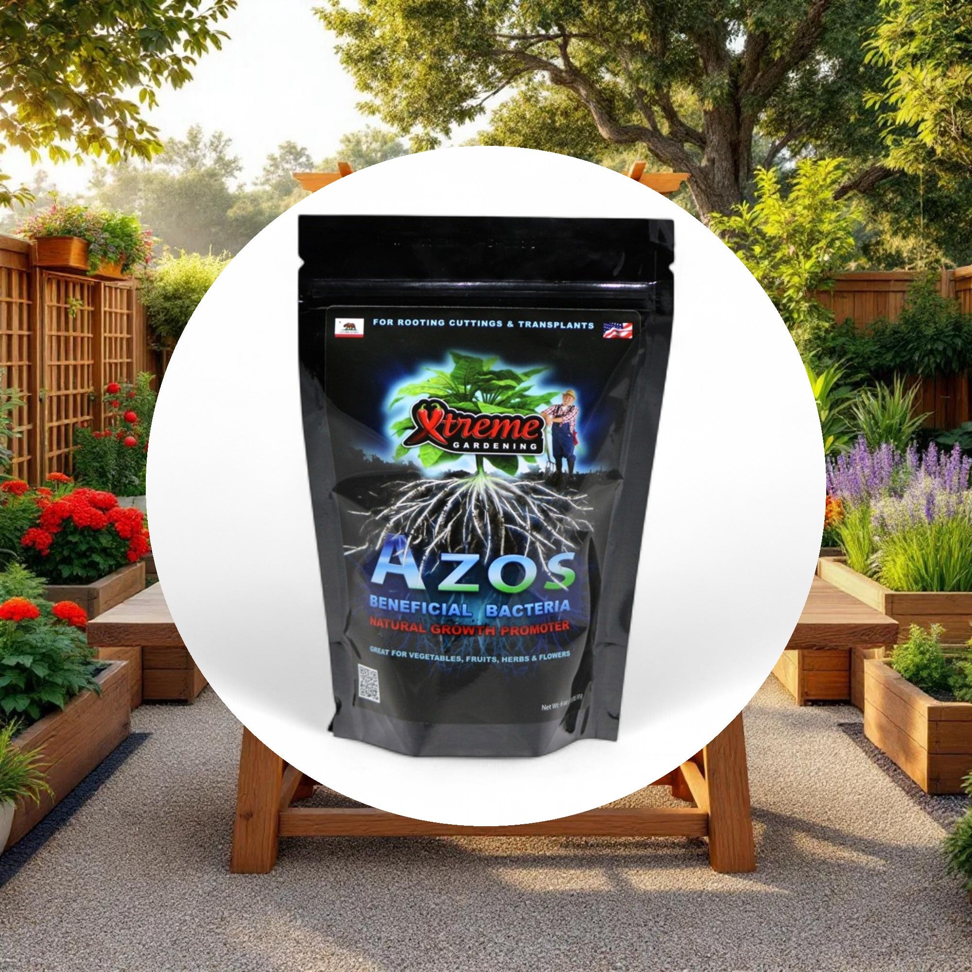 Xtreme Gardening AZOS Beneficial Bacteria Natural Growth Promoter 6oz - Image 5