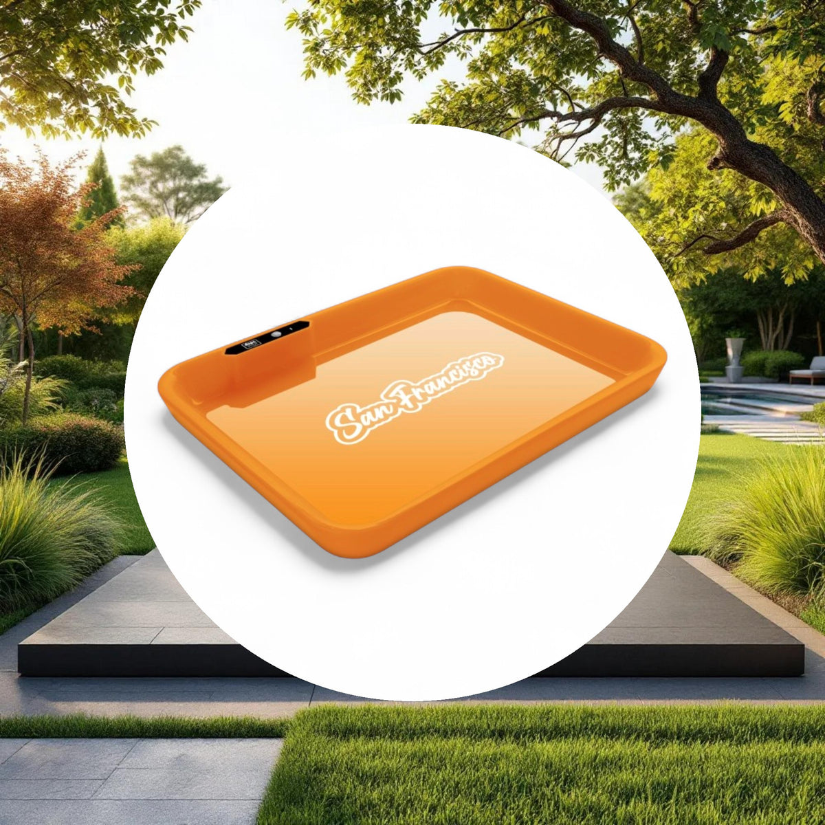 Dope Trays x San Francisco - Orange background White logo - Image 4