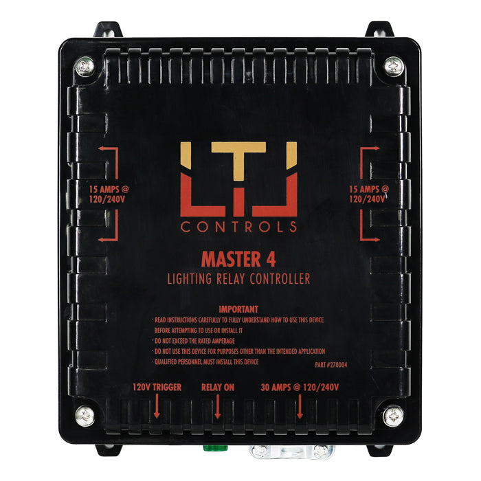 LTL MASTER 4 Four lighting relay controls, without timer (120v & 240v Universal Plug)