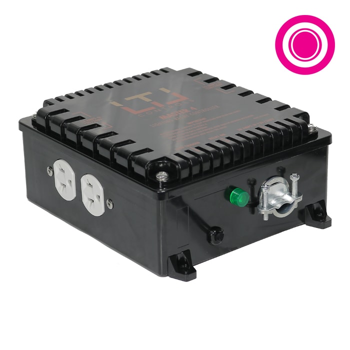 LTL MASTER 4 Four lighting relay controls, without timer (120v & 240v Universal Plug)